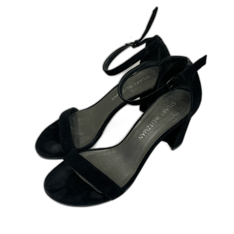 Stuart Weitzman Stuart Weitzman Black Suede Heeled Sandals Size US 6 / IT 36 - 1 Thumbnail