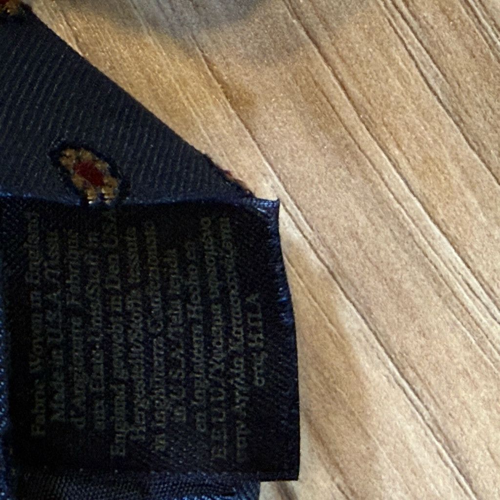 Brooks Brothers Brooks Brothers Blue English Silk Tie 3.25” USA Size 26 - 4 Thumbnail