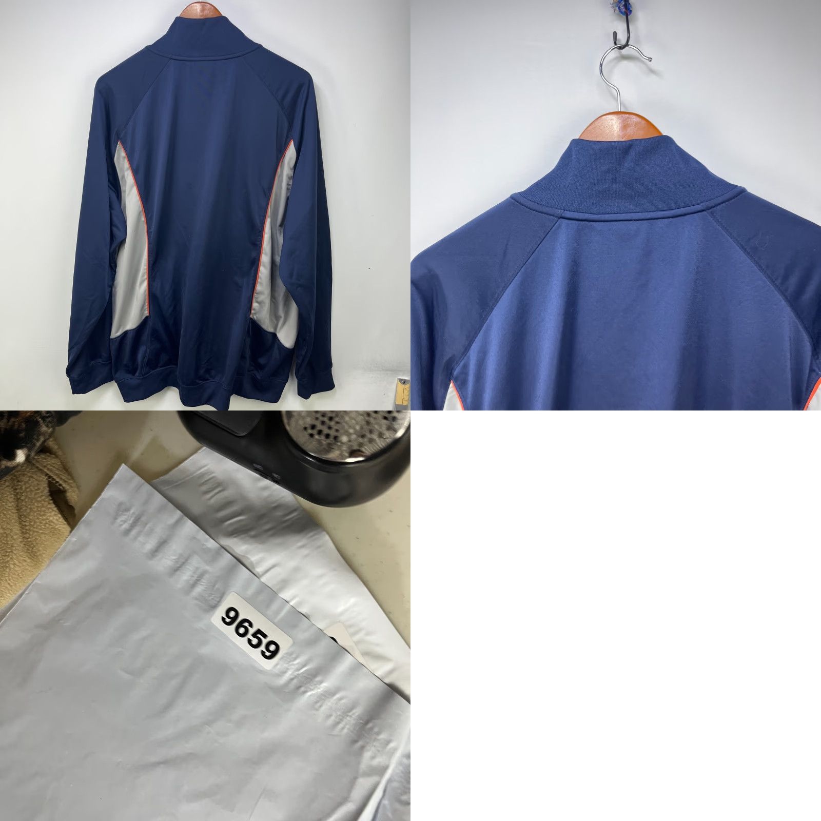 Nike VINTAGE Nike Y2K Track Jacket 2XL Tonal Swoosh Nike Air Windbreaker Jacket Mens Blue Solids All Seasons Hooded 90s Style Jacket Size US XXL / EU 58 / 5 - 8 Thumbnail