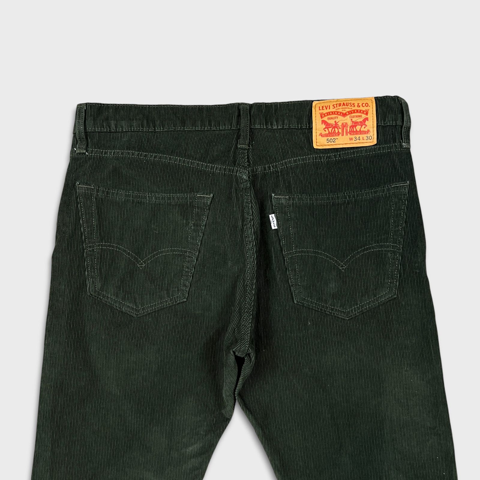 Levi's × Vintage Levi's 502 Pants 34x30 Corduroy Tapered Stretch Regular Fit Size US 34 / EU 50 - 6 Thumbnail