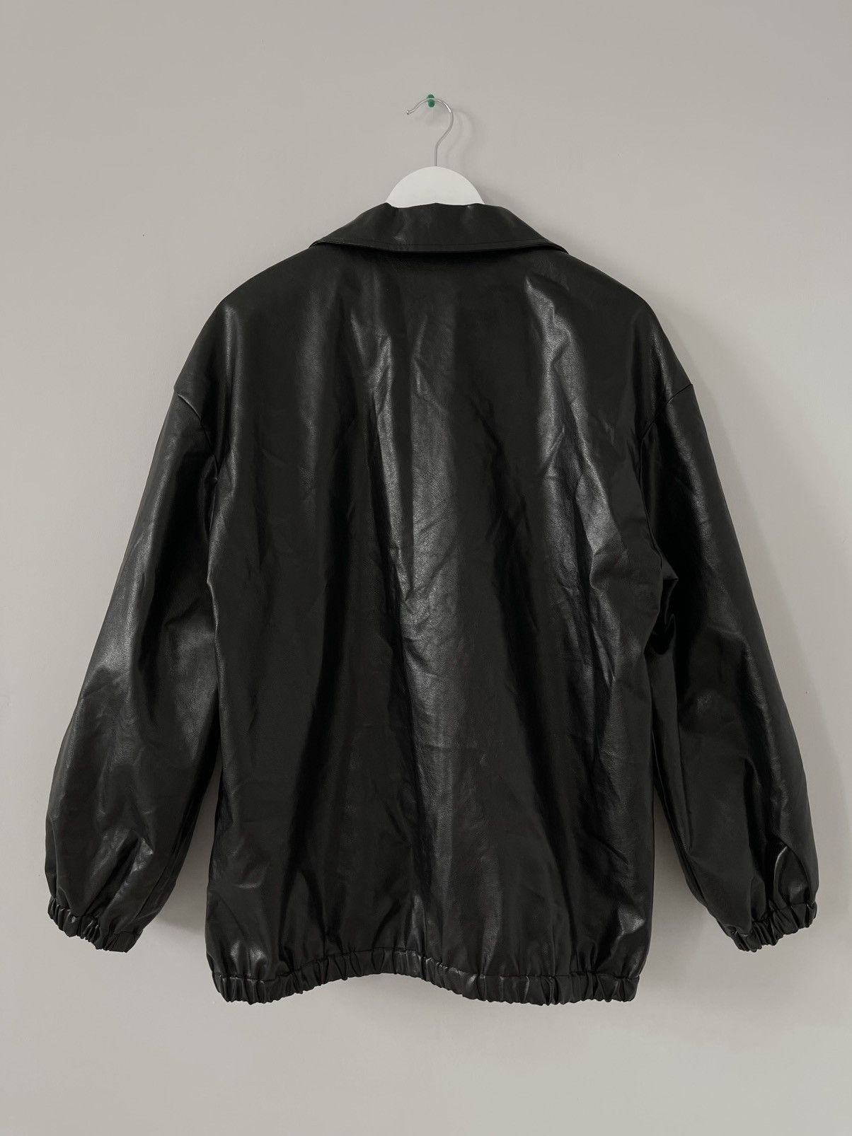 Japanese Brand Vintage Y2k Retro Style Japan Faux Leather Zip Baggy Jacket Size US L / EU 52-54 / 3 - 14 Thumbnail