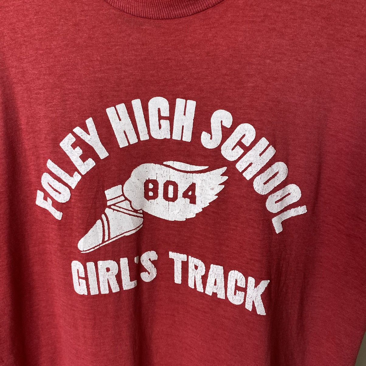 Vintage Vintage 1980s Foley High School Girl's Track T Shirt Size US L / EU 52-54 / 3 - 2 Thumbnail