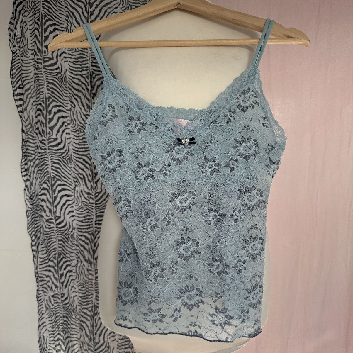 Victoria's Secret Vintage Victoria’s Secret light blue mint lace mesh cami S Size S / US 4 / IT 40 - 9 Thumbnail