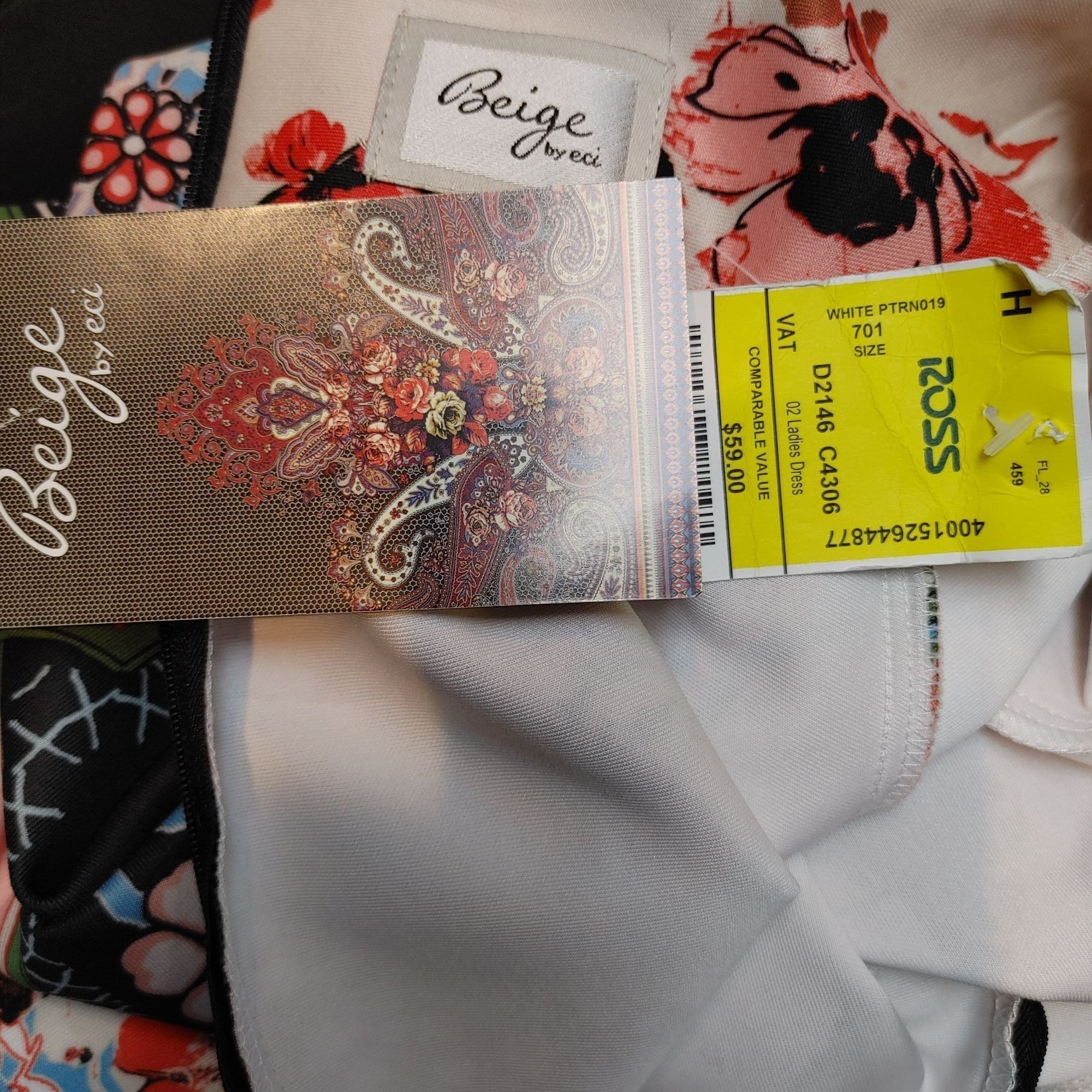 Other NWT Beige by ECI Womens Floral Long Sheath Dress Size 4 Asia Size S / US 4 / IT 40 - 4 Thumbnail