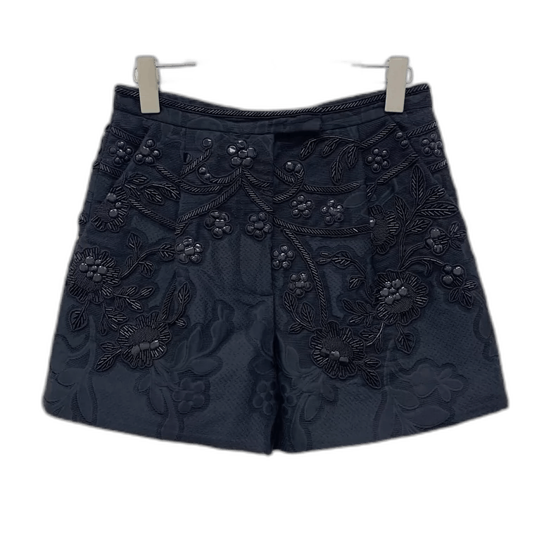 Valentino Valentino Black Floral Embellished Casual Shorts Size US 40 / EU 56 - 1 Thumbnail