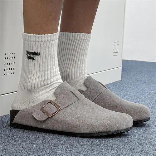 Other Stylish Gray Suede Clogs with Buckle Size US 9 / EU 42 - 3 Thumbnail