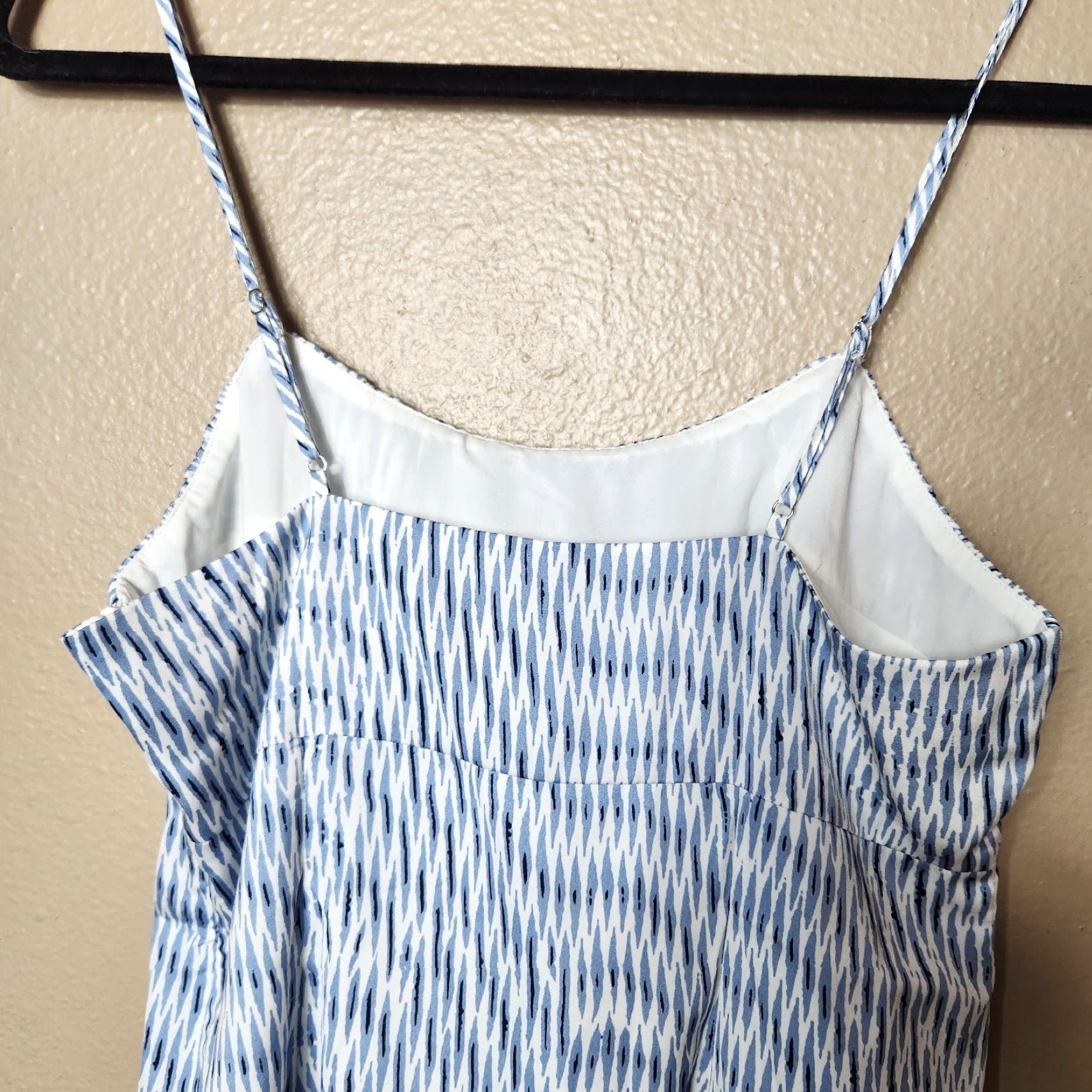 Banana Republic BANANA REPUBLIC Camisole Tank Shirt Women 4 White Black Blue Abstract Shirred NWT Adjustable Straps Lined' Size S / US 4 / IT 40 - 6 Thumbnail