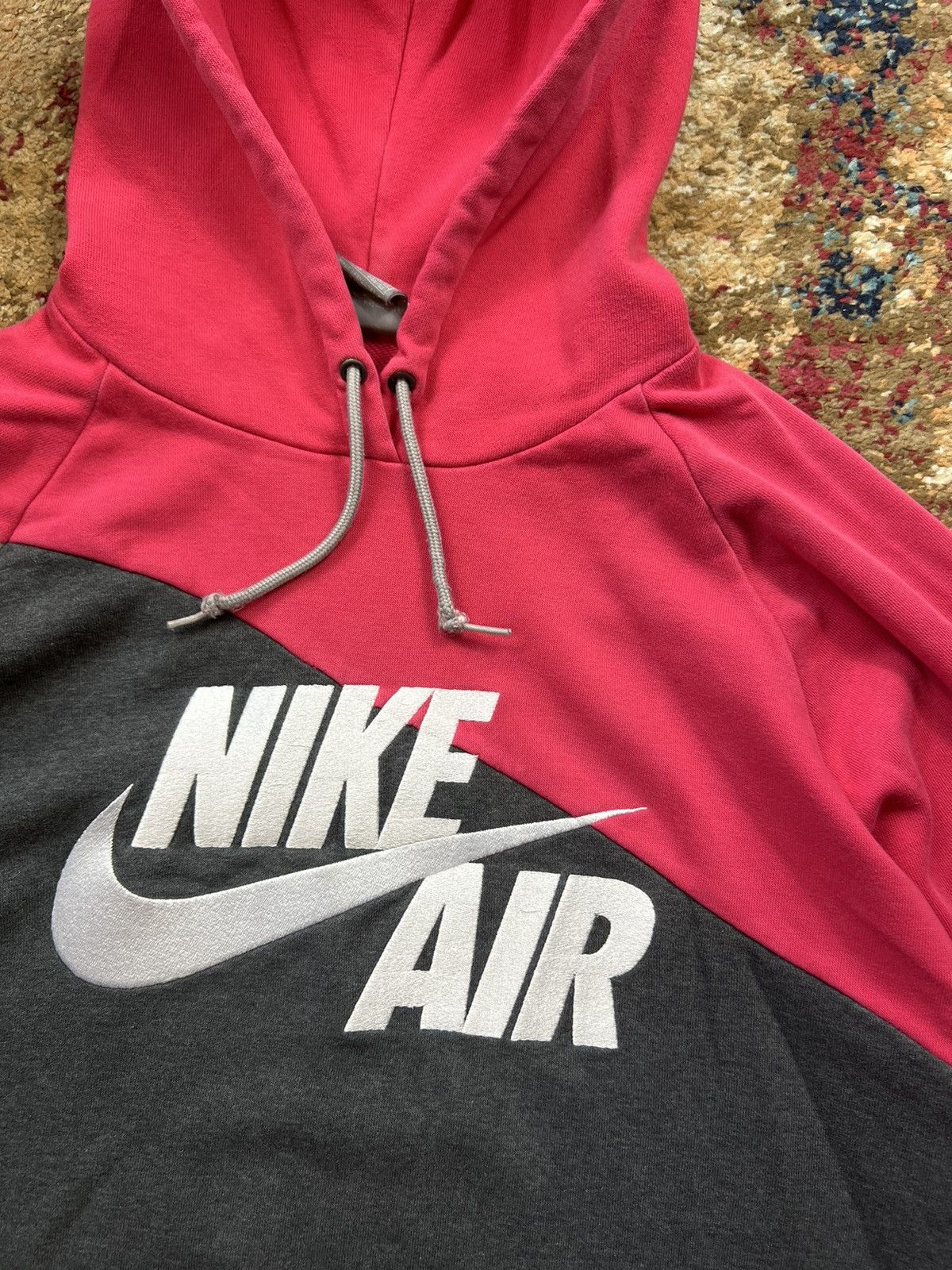 Nike × Vintage 🦍 90’s NIKE AIR RETRO SPELLOUT SWOOSH LOGO HOODIE Y2K Size US XL / EU 56 / 4 - 3 Thumbnail