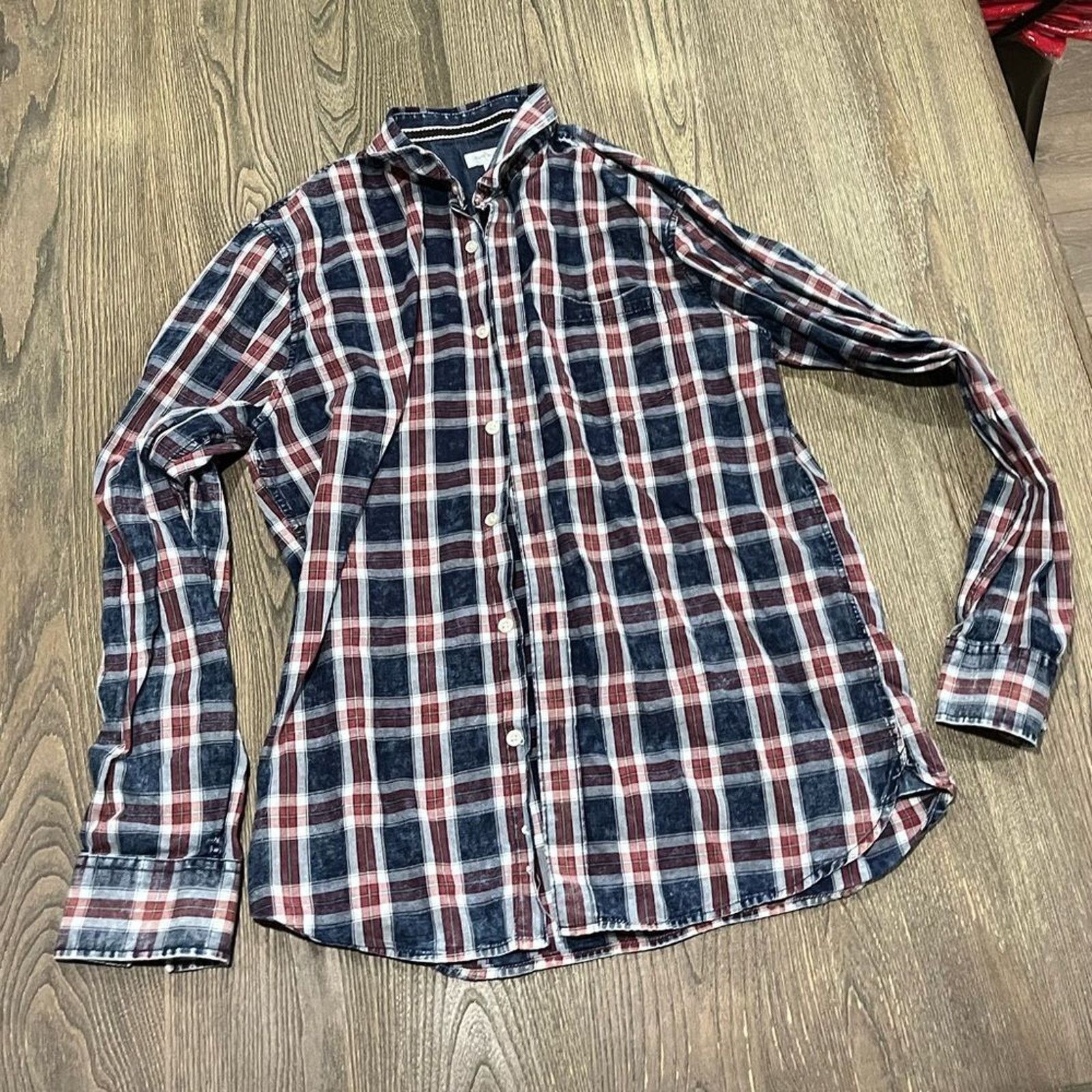 Vintage Sun + Stone Plaid Button-Down Shirt Lightweight Size M Size US M / EU 48-50 / 2 - 1 Thumbnail