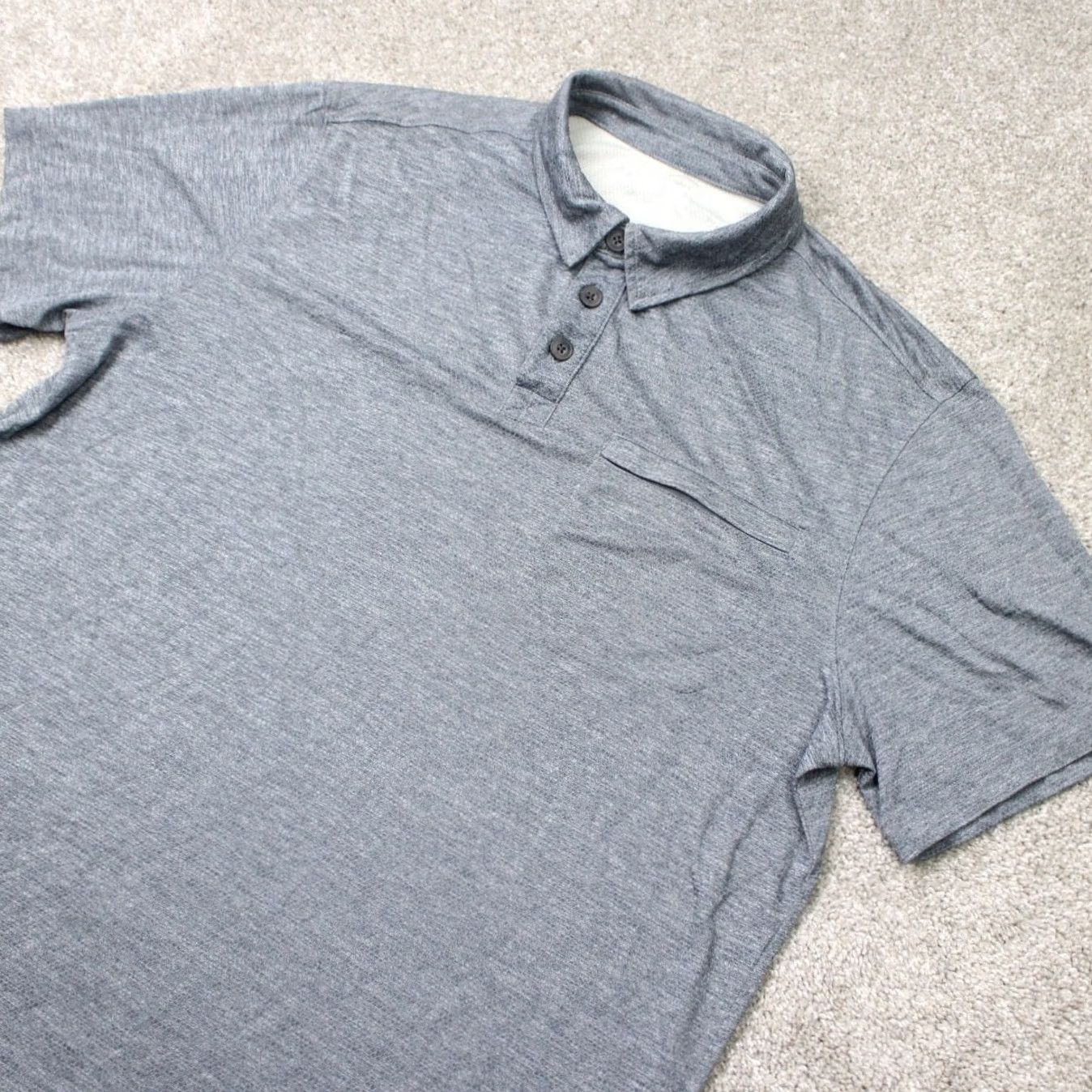 Vintage Duluth Polo Shirt Mens Large Gray Relaxed Fit Short Sleeve Polo Shirt Shirt Grays Mens Size US L / EU 52-54 / 3 - 3 Thumbnail
