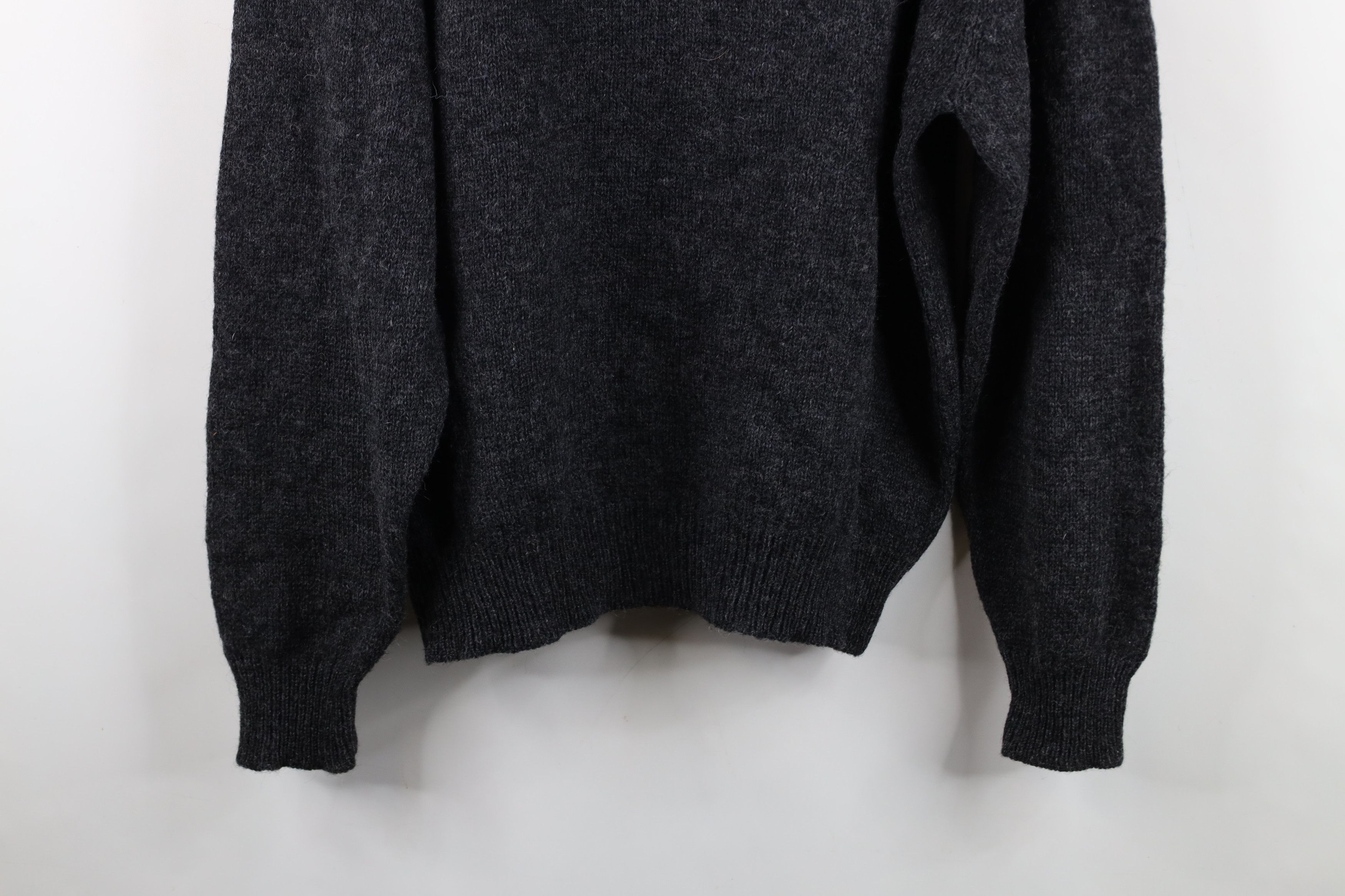 Vintage Vintage 90s Streetwear Wool Knit Crewneck Sweater Dark Gray Size US L / EU 52-54 / 3 - 10 Thumbnail