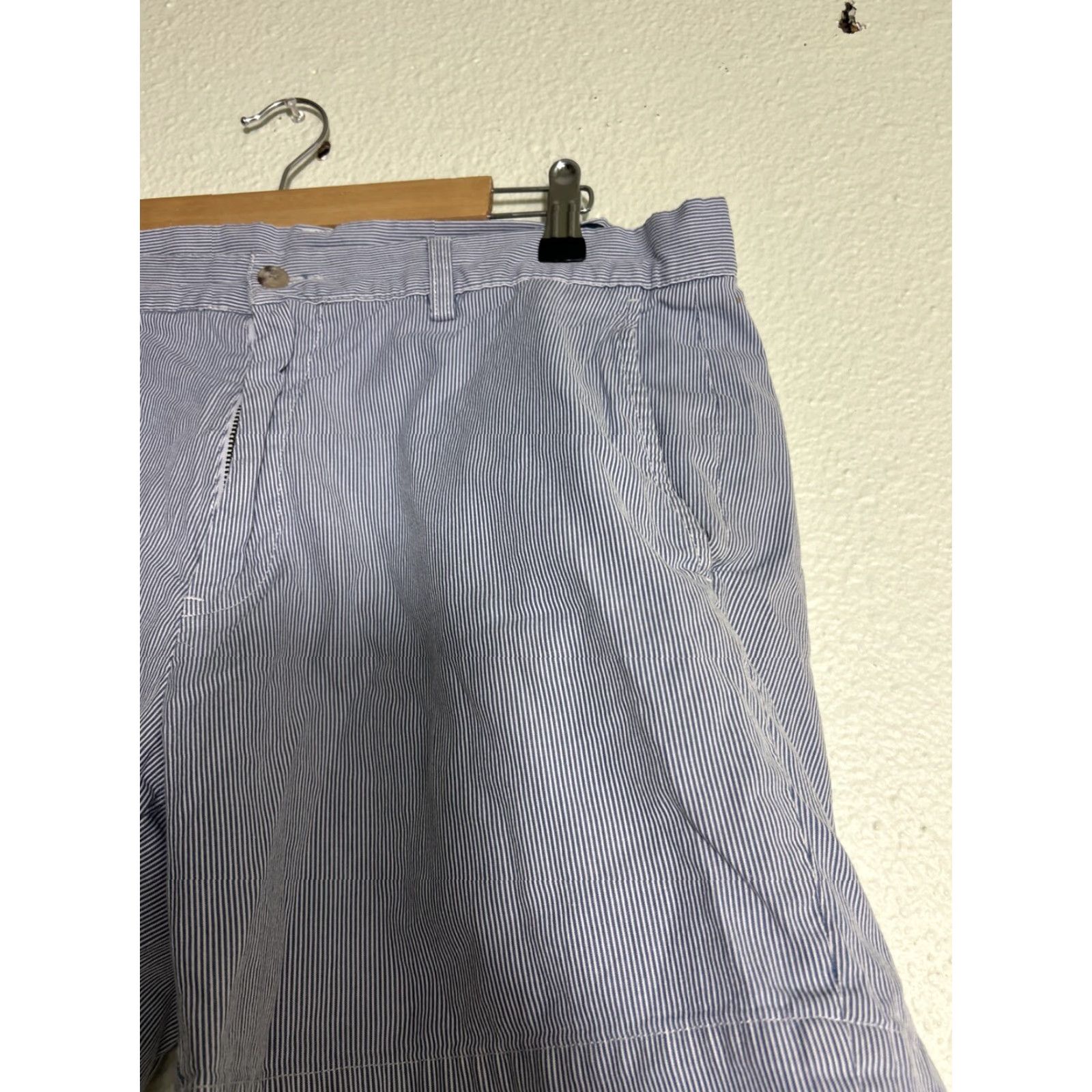 Polo Ralph Lauren VINTAGE Polo Ralph Lauren Mens Shorts 34 Chino Blue White Striped 100% Cotton Mens Size US S / EU 44-46 / 1 - 5 Thumbnail