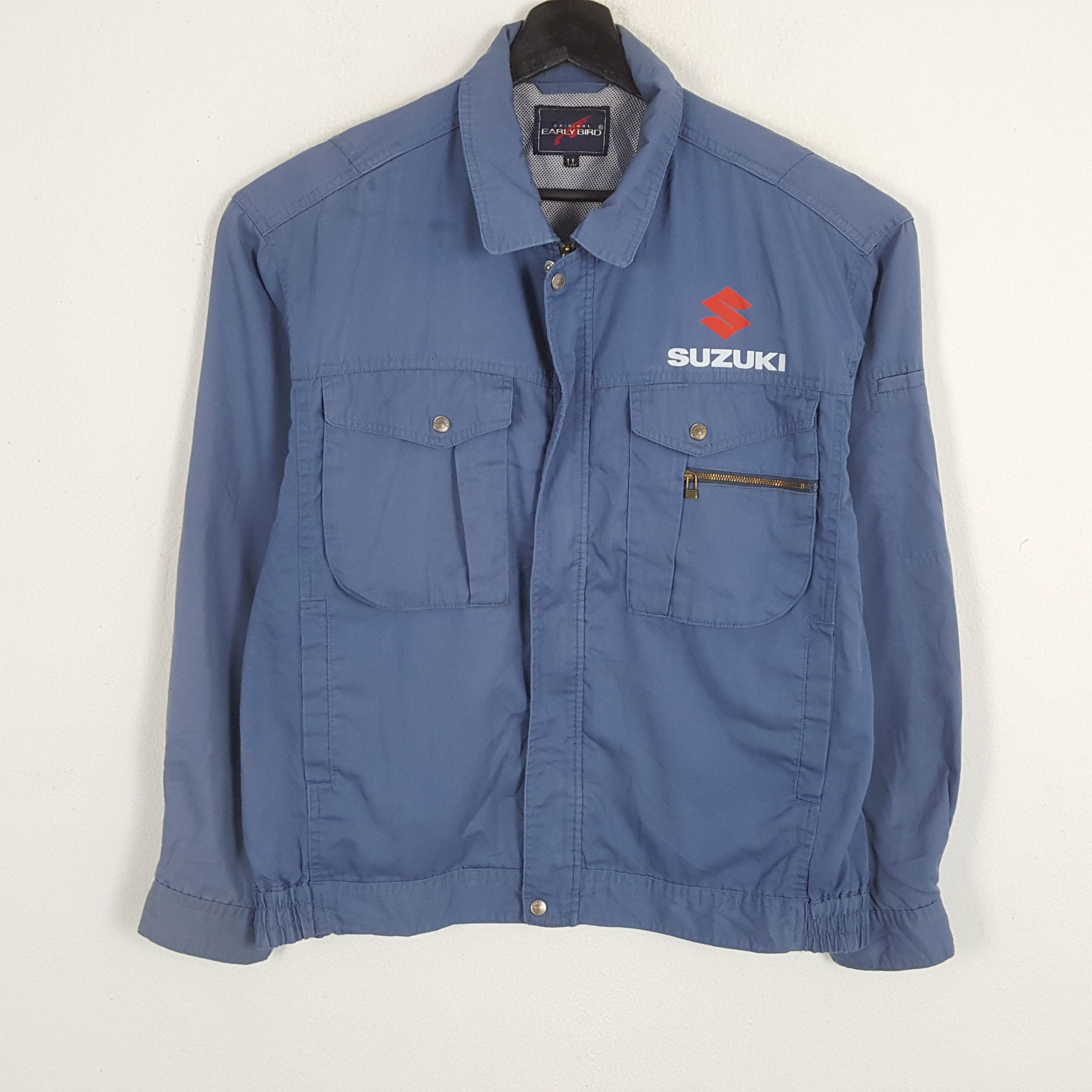 Vintage SUZUKI Japanese Motorsports Workwear Custom Art Jacket Size US L / EU 52-54 / 3 - 3 Thumbnail