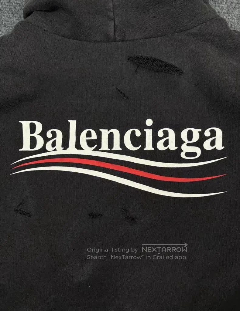 Balenciaga Balenciaga Distressed Coke Hoodie. Size US S / EU 44-46 / 1 - 4 Thumbnail