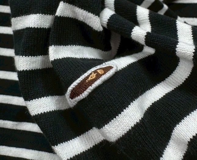 Bape BAPE border Pullover Hoodie navy/white Size US M / EU 48-50 / 2 - 3 Thumbnail