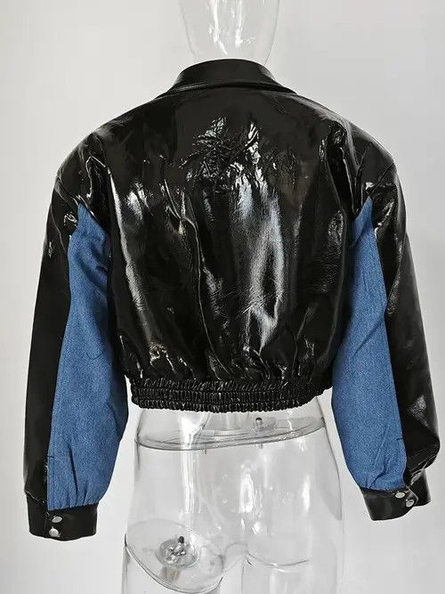Japanese Brand Ichiko x Chisa Design patchwork denim leather jacket y2k Size US L / EU 52-54 / 3 - 4 Thumbnail