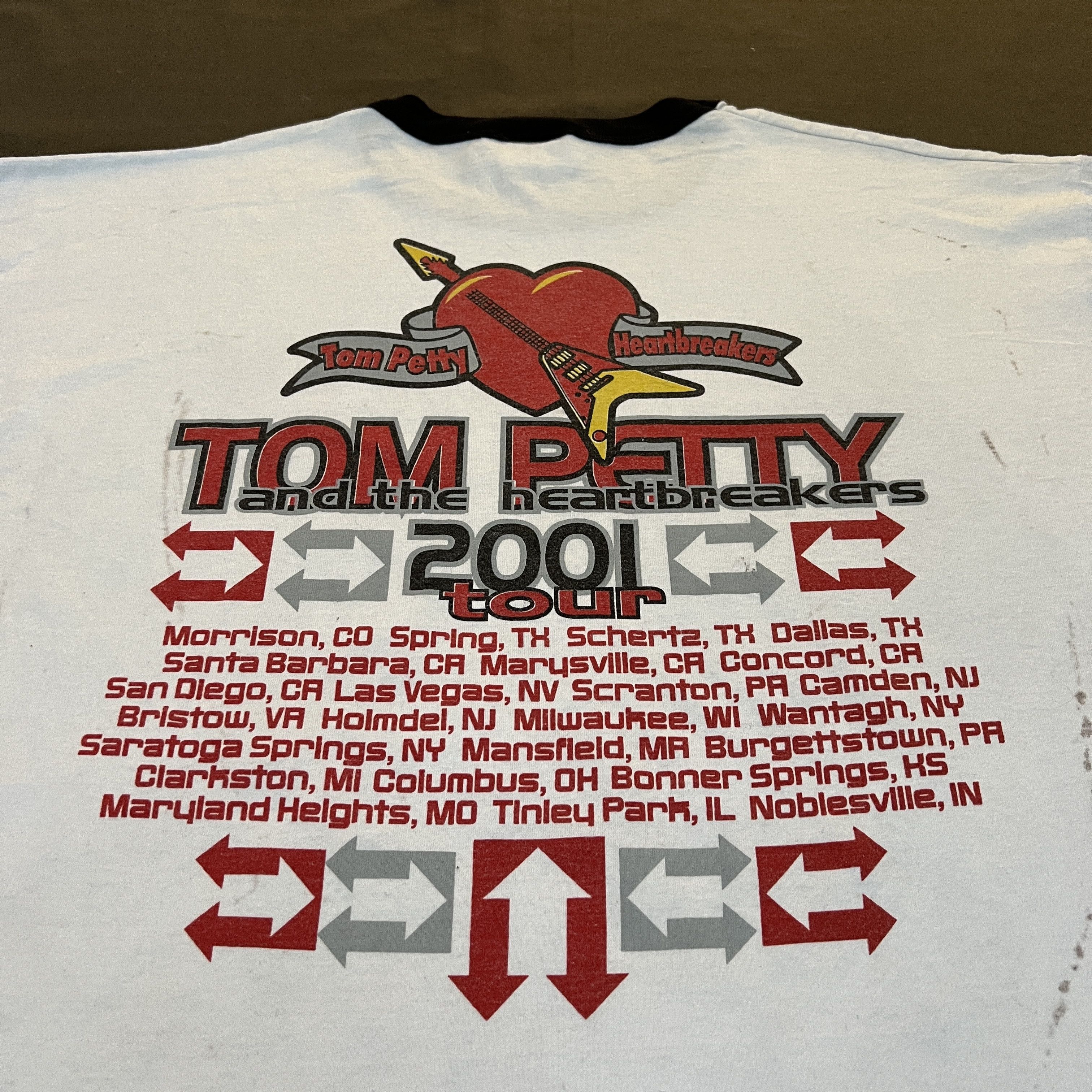 Vintage 2001 Tom Petty & Heartbreakers Tour Promo Tee XL
