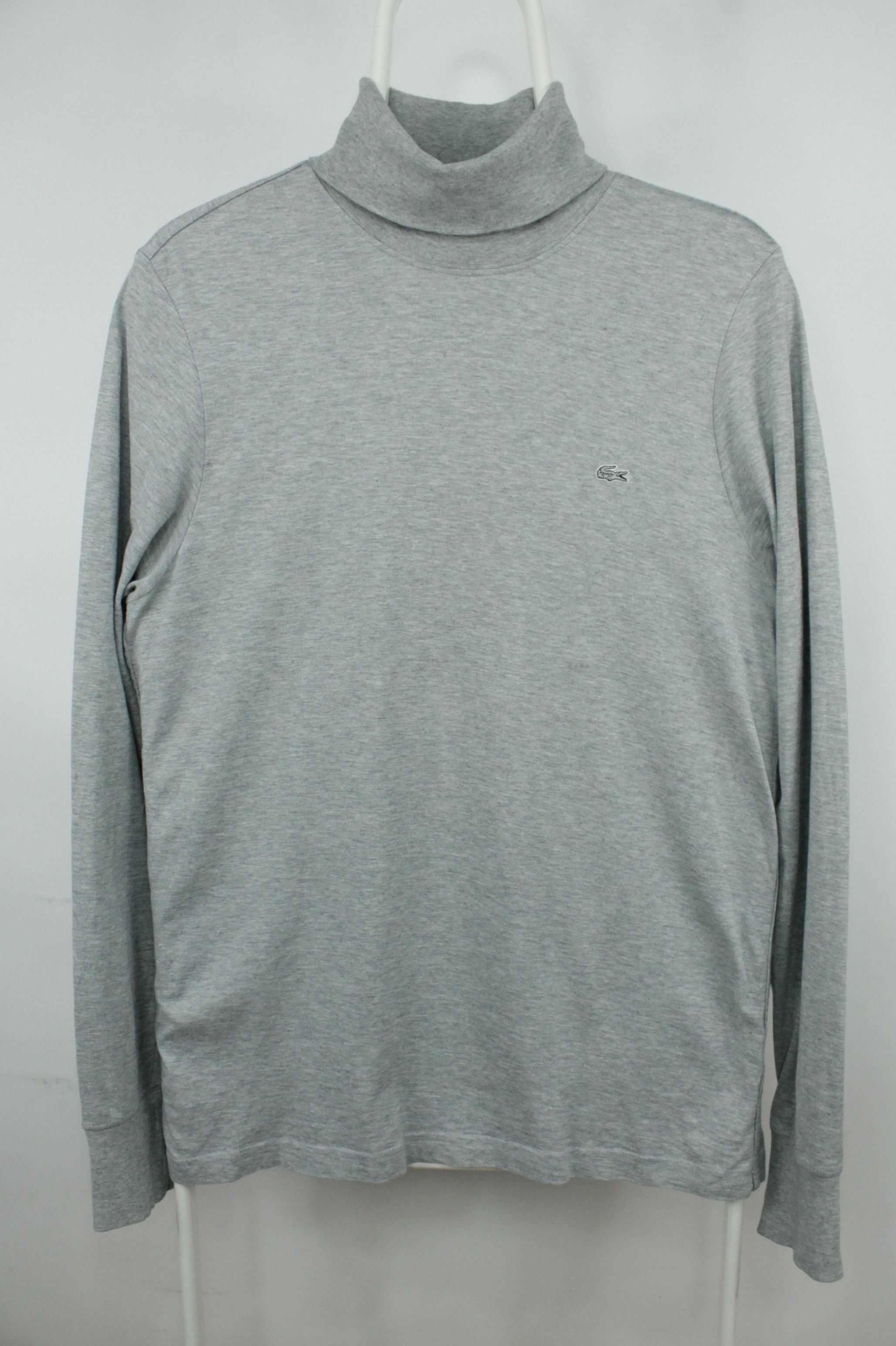 Lacoste Lacoste Regular Fit Gray Cotton Turtleneck Shirt Size US M / EU 48-50 / 2 - 2 Thumbnail