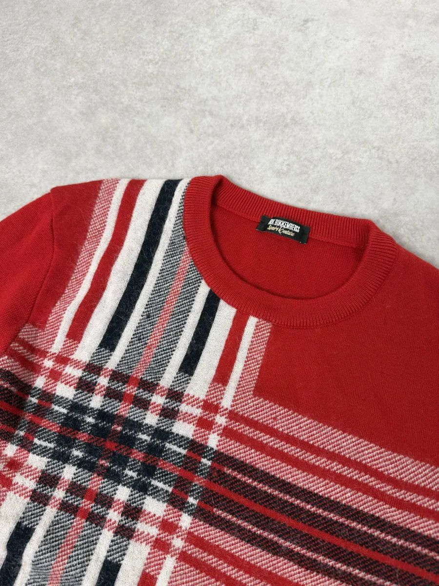 Dirk Bikkembergs Dirk Bikkembergs Red Wool Checkered Sweater Size US S / EU 44-46 / 1 - 8 Thumbnail