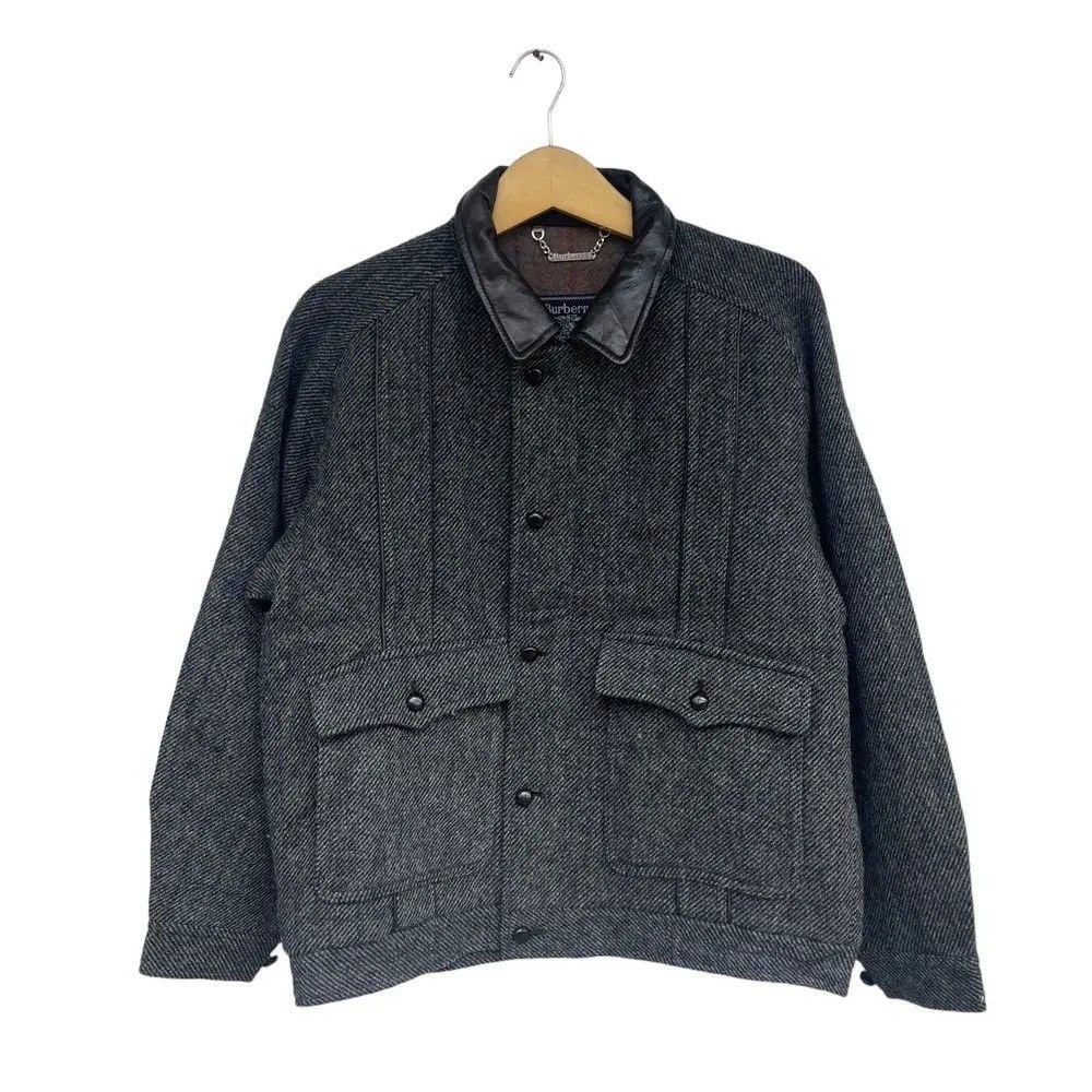 Burberry × Burberry Prorsum × Vintage VINTAGE BURBERRYS LONDON WOOL TARTAN INSIDE MIX LEATHER Size US M / EU 48-50 / 2 - 1 Thumbnail