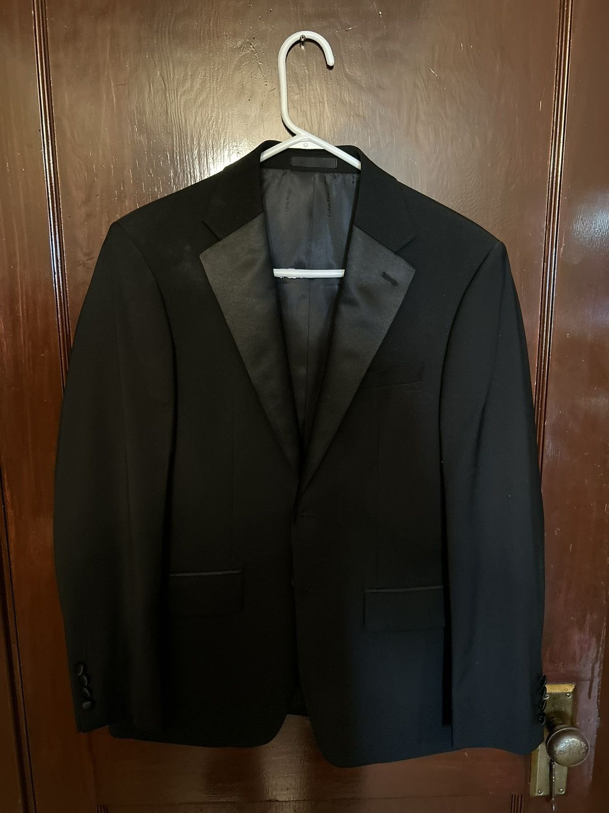 Calvin Klein Calvin Klein Mens Slim fit Tuxedo Suit Jacket Blazer Black Size 38S - 1 Thumbnail