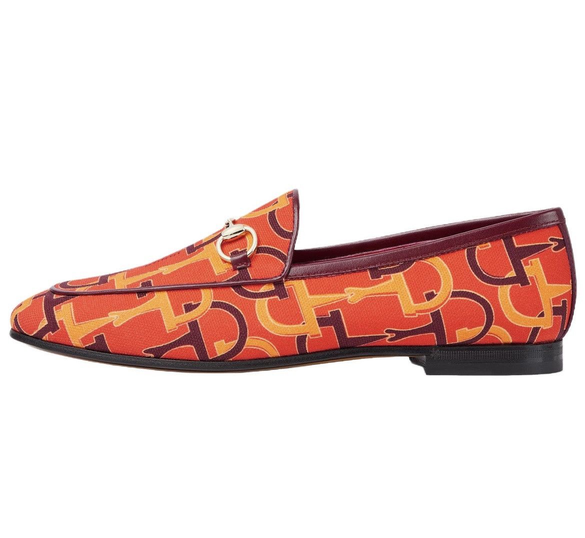 Gucci Gucci Jordaan Casual Shoes Loafer Orange 431467 size 36 Size US 6 / IT 36 - 3 Thumbnail