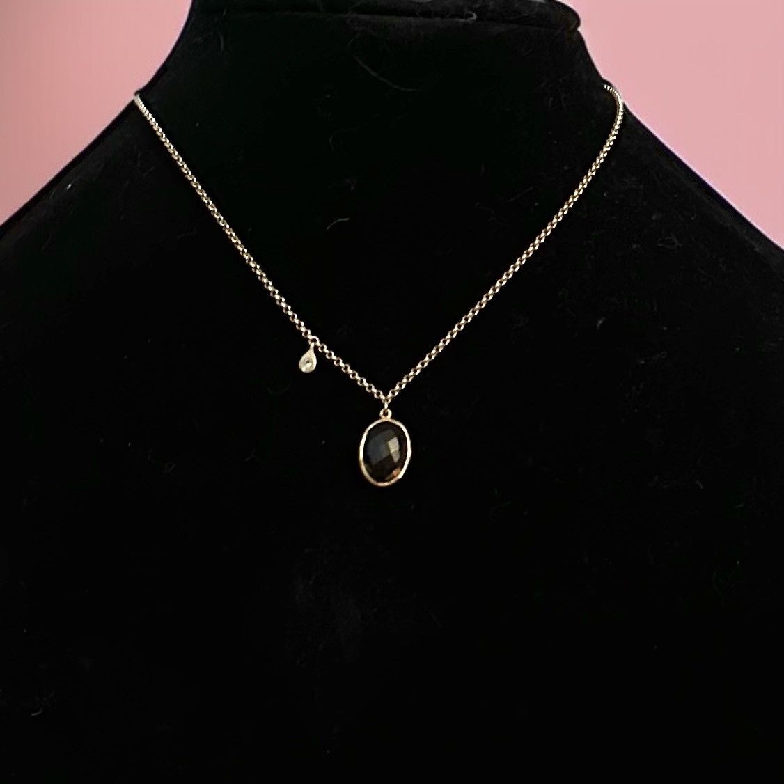 Other DC gold tone bezeled topaz pendant necklace Size ONE SIZE - 1 Thumbnail