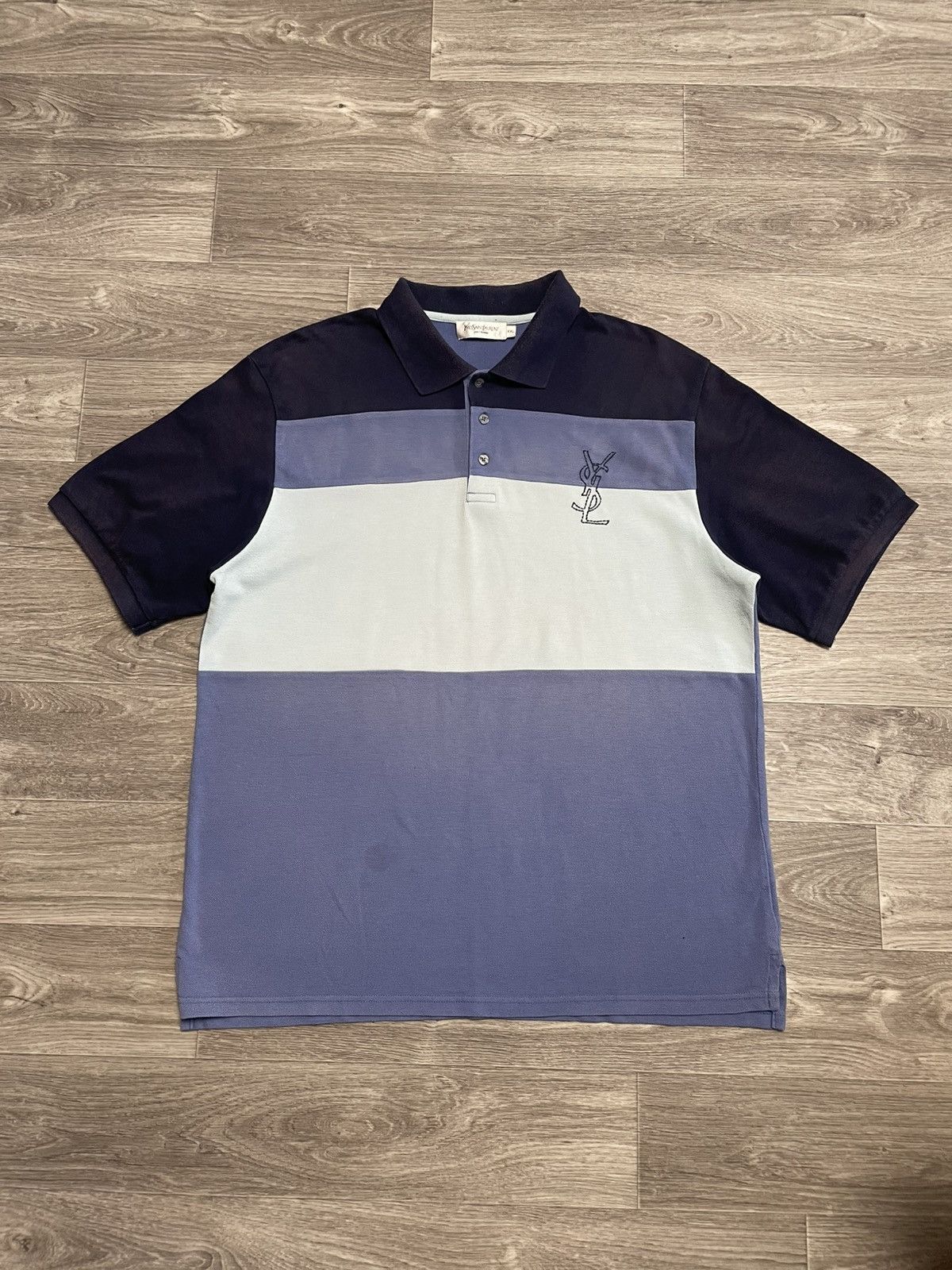 Yves Saint Laurent Vintage Yves Saint Laurent YSL Big Logo Polo Shirt Size US XXL / EU 58 / 5 - 1 Thumbnail