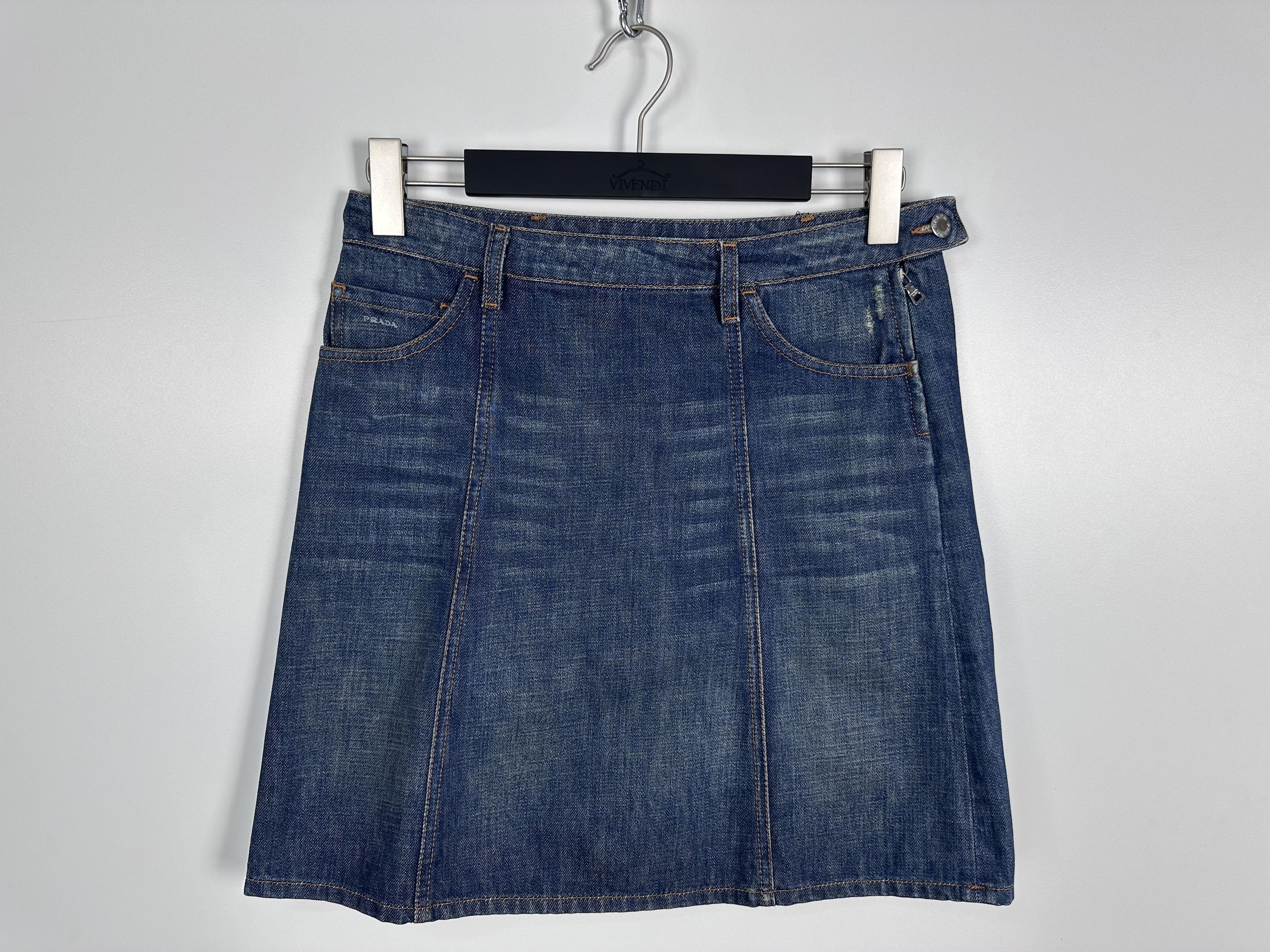 Grailed × Prada Prada Denim Jeans Skirt Blue Womens Size 38 Size 38" / US 16 / IT 52 - 1 Thumbnail