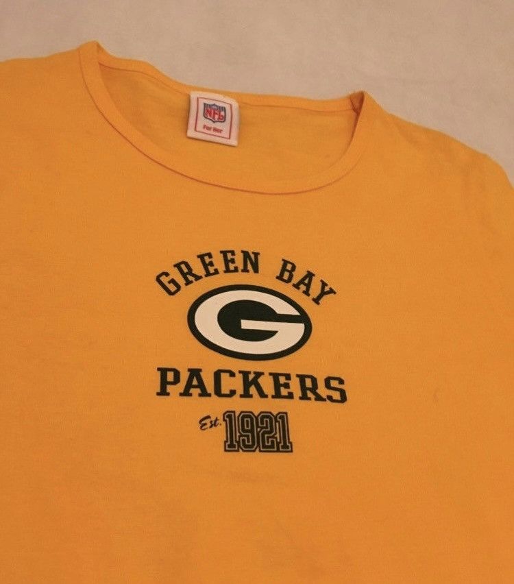 NFL Green Bay Packers Women's Small Yellow Crewneck Shirt Size S / US 4 / IT 40 - 2 Thumbnail
