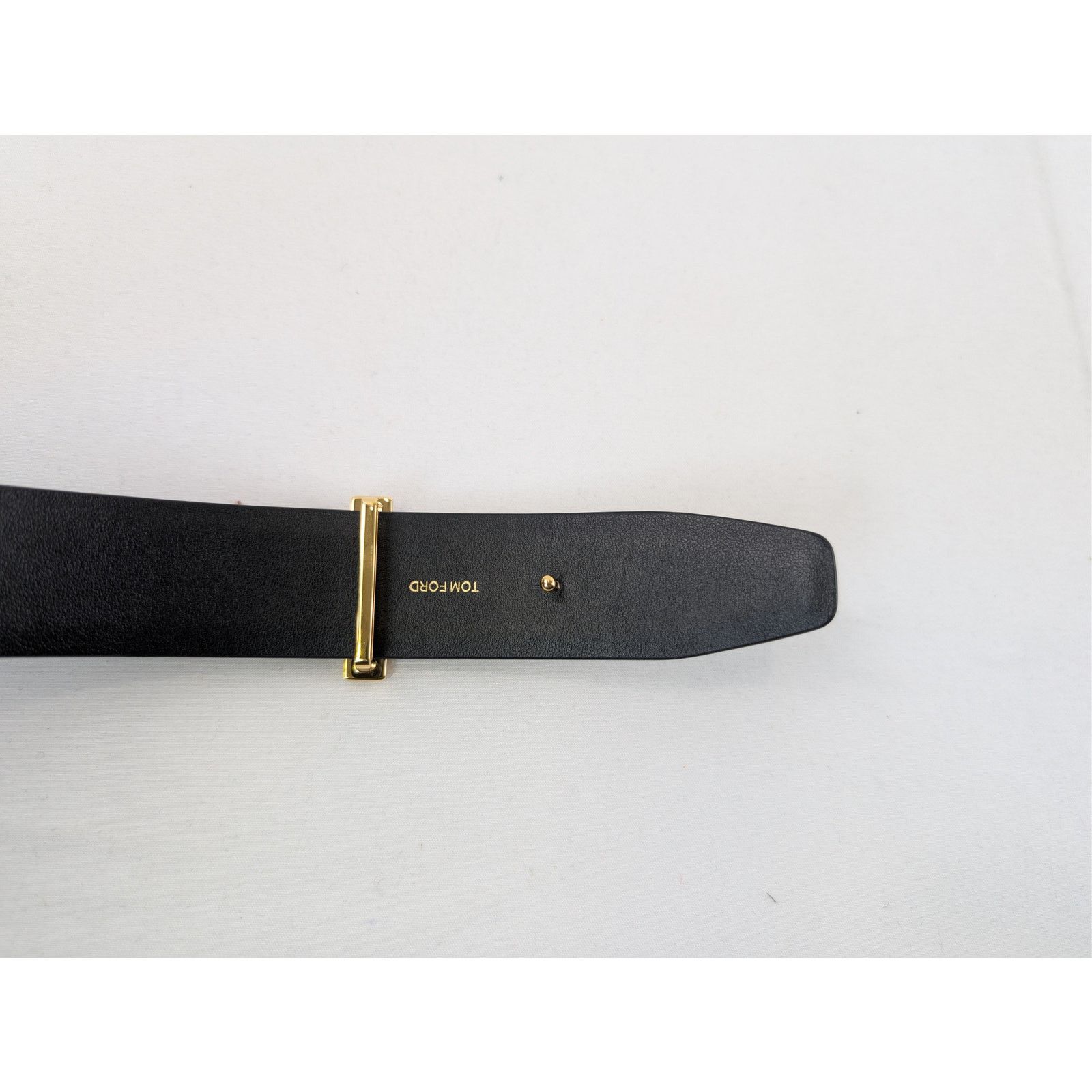 Tom Ford o1rshd1 Size: 95 / T Icon Crocodile-Effect Belt in Navy Blue Size 38 - 8 Thumbnail