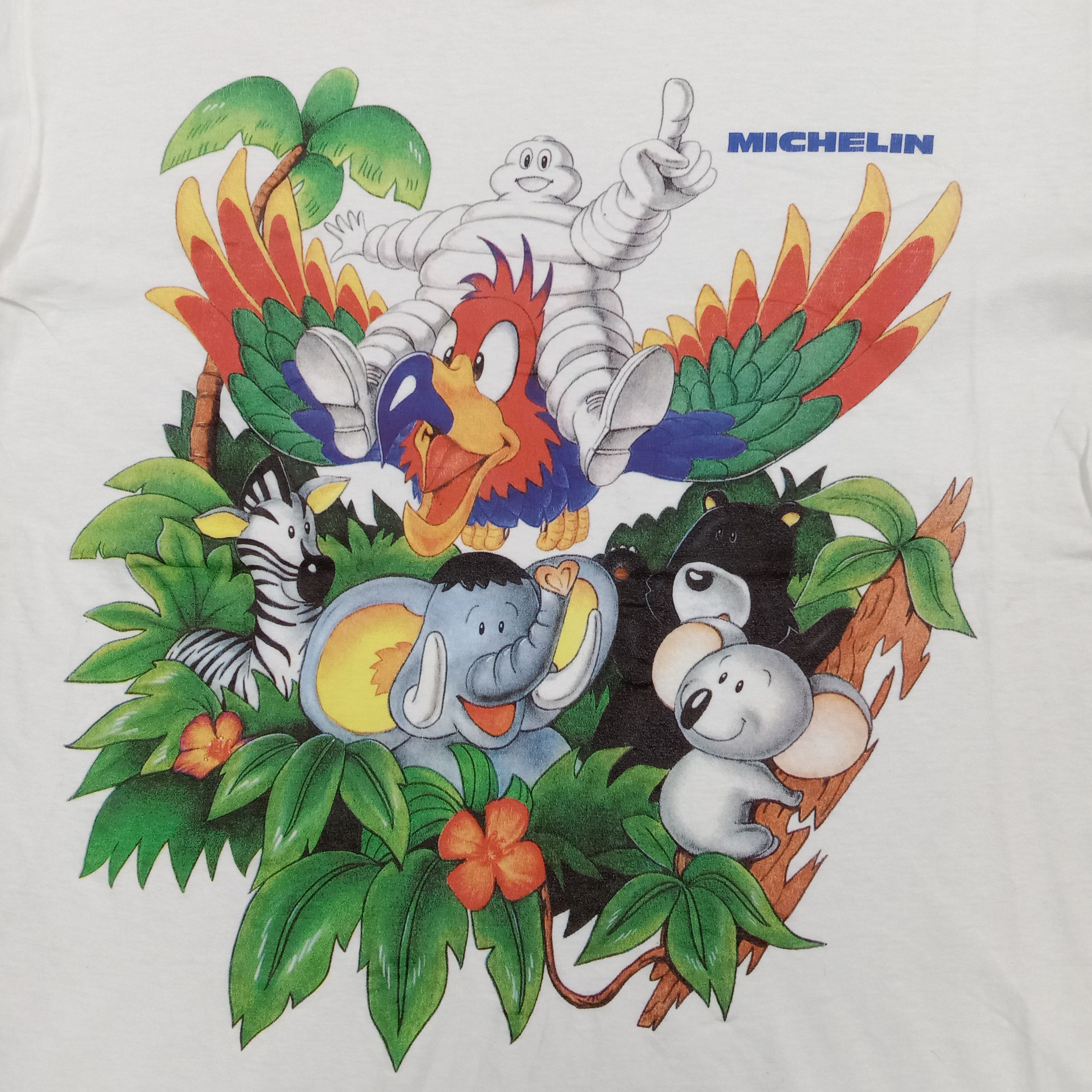 Vintage 90's Michelin Tyre Man Nature Graphic Tshirt C285N61 Size US L / EU 52-54 / 3 - 2 Thumbnail