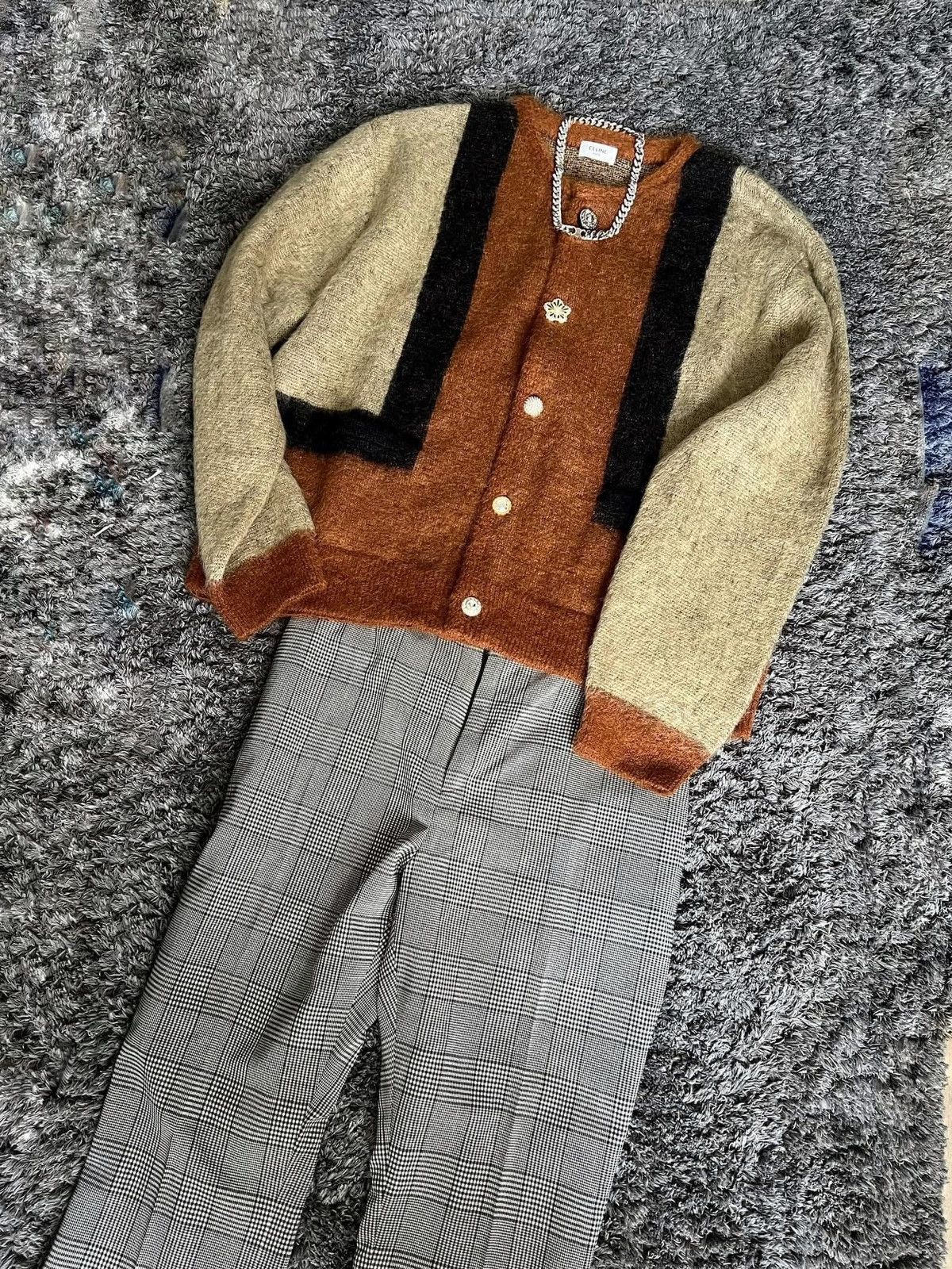 Celine × Hedi Slimane SS23 Checked Wool English Flared Pants sz44/50/52 Size 44S - 9 Thumbnail