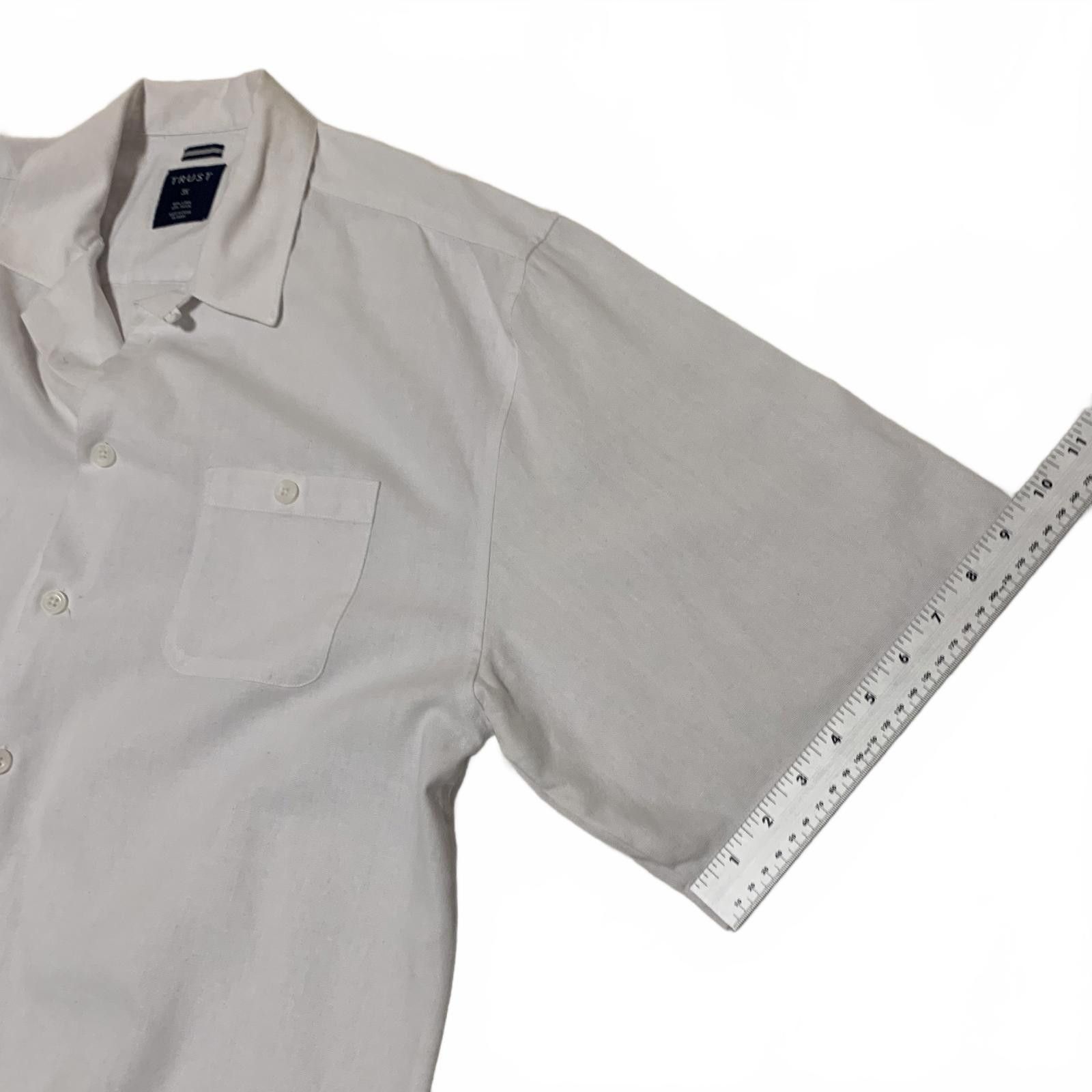 Trussardi Vtg 90s Trust Men's 3X White Linen Rayon Beach Shirt Size US XXL / EU 58 / 5 - 12 Thumbnail