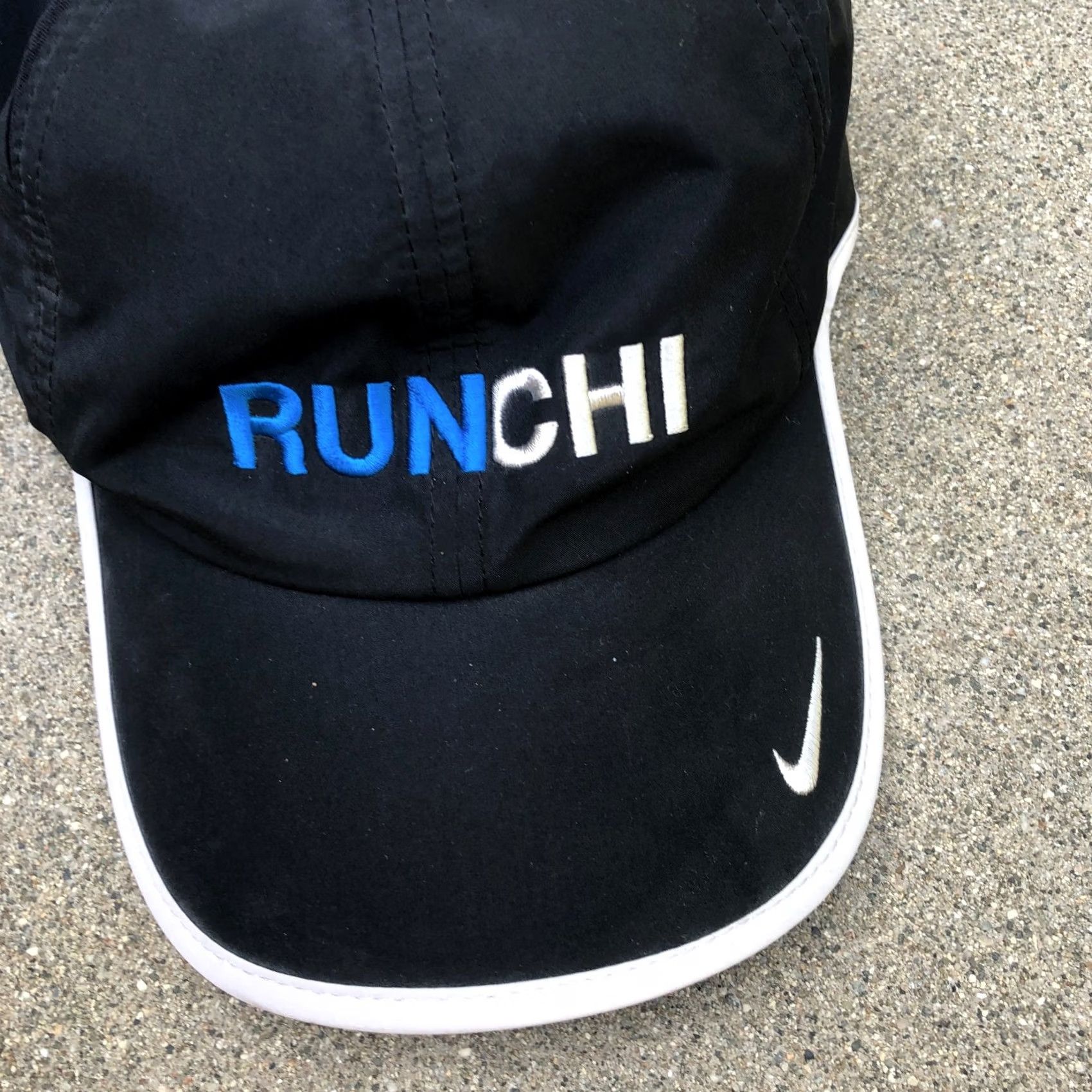 Rip Curl Vintage 2007 Run Chicago Marathon 26.2 Hat Men's Dri-Fit Lightweight Cap Black One Size Adjustable Baseball Cap Mens Baseball Cap Size ONE SIZE - 2 Thumbnail