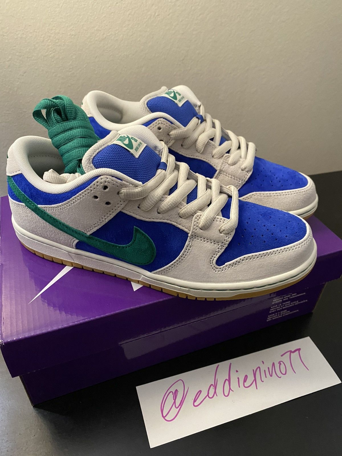 Nike Nike SB Dunk Low Pro (Hyper Royal Malachite) Size US 8.5 / EU 41-42 - 4 Thumbnail