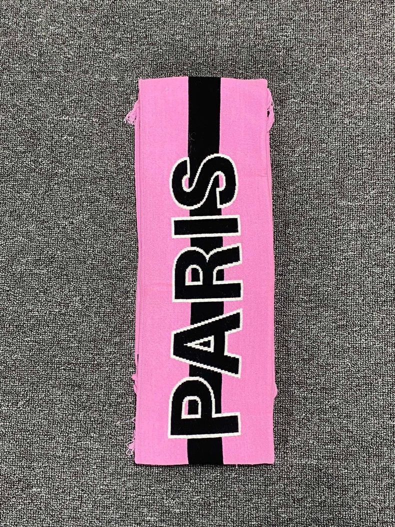 Balenciaga Balenciaga Pink Cashmere Blend Logo Scarf Size ONE SIZE - 5 Thumbnail