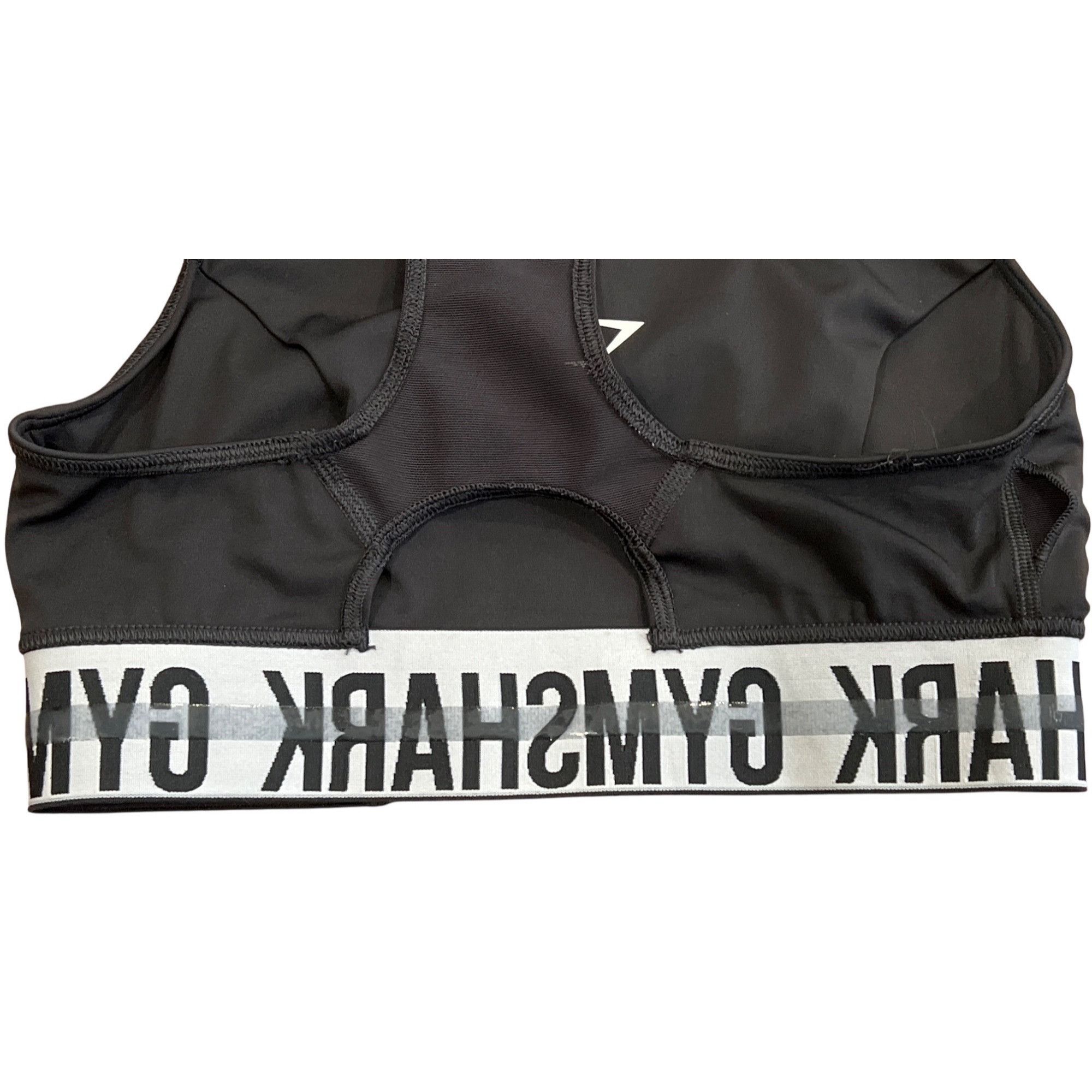 Gymshark Gymshark Womens Black Racerback Sports Bra With Logo Band Te Size S / US 4 / IT 40 - 7 Thumbnail