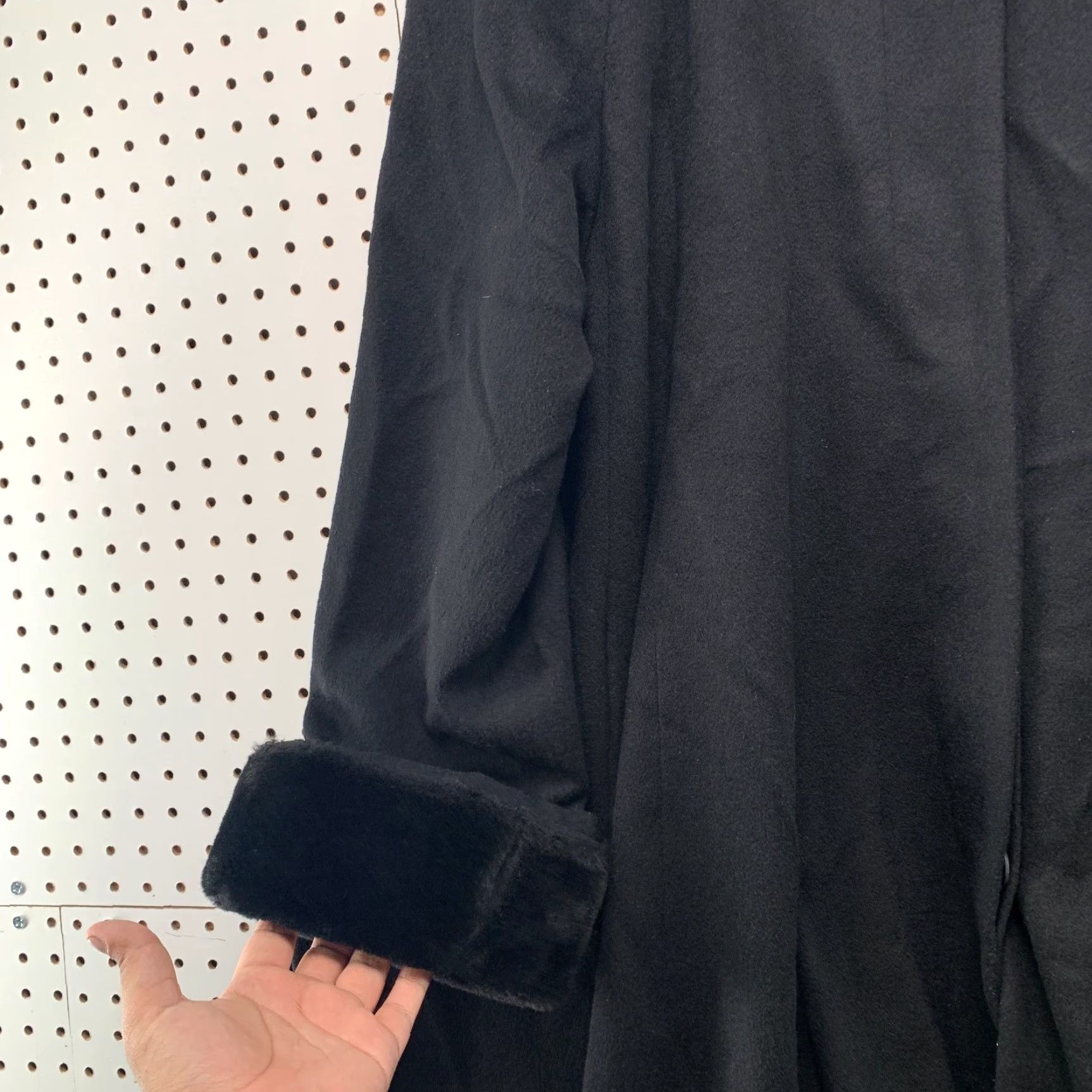 Vintage VINTAGE Searle Blatt 80s Black 100% Wool Swing Coat Womens Size 8 Union Made USA Size M / US 6-8 / IT 42-44 - 6 Thumbnail