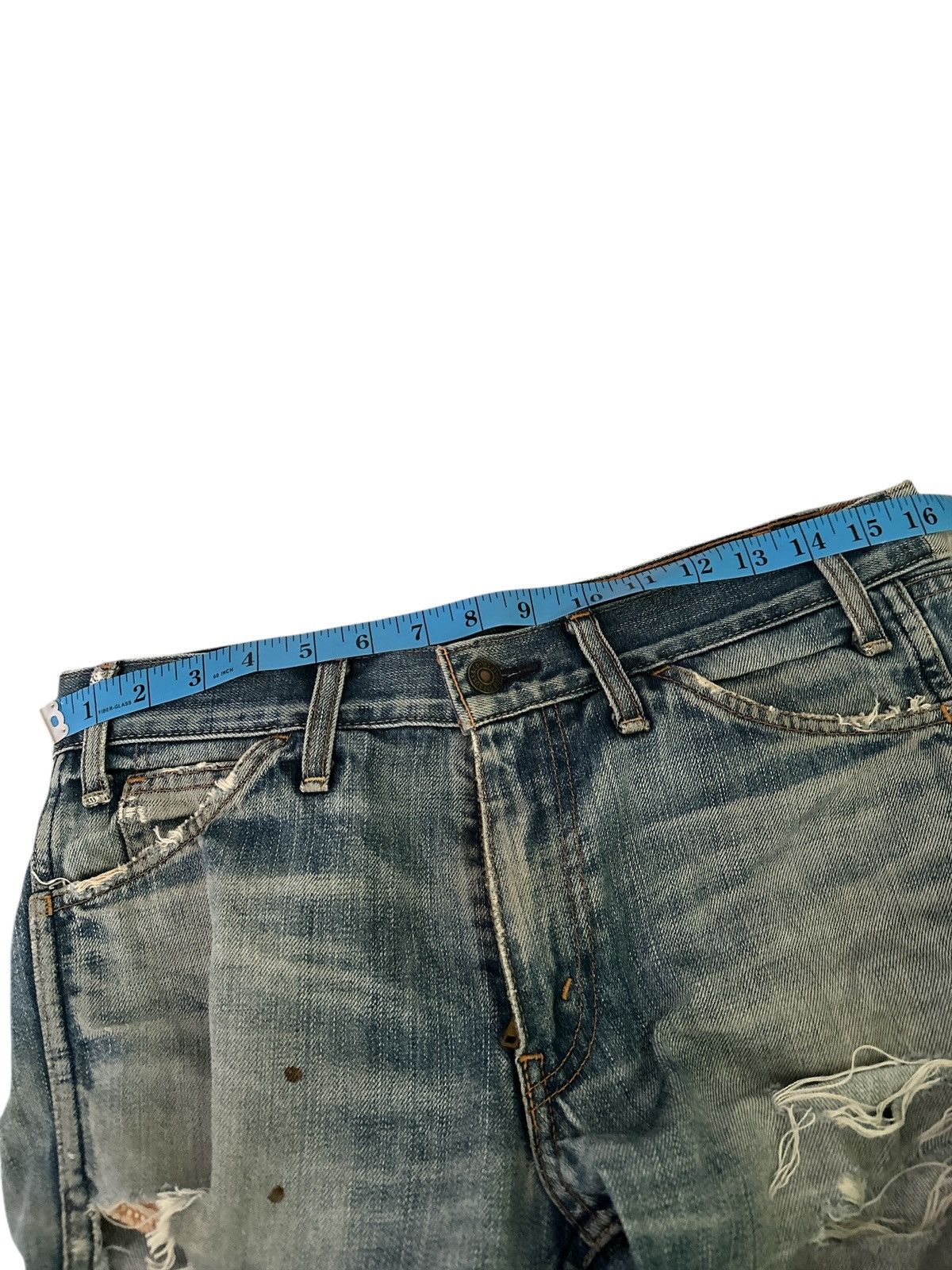 Levi's Distress Levis Vintage Orange Tagg Big E Japan. Size US 32 / EU 48 - 14 Thumbnail