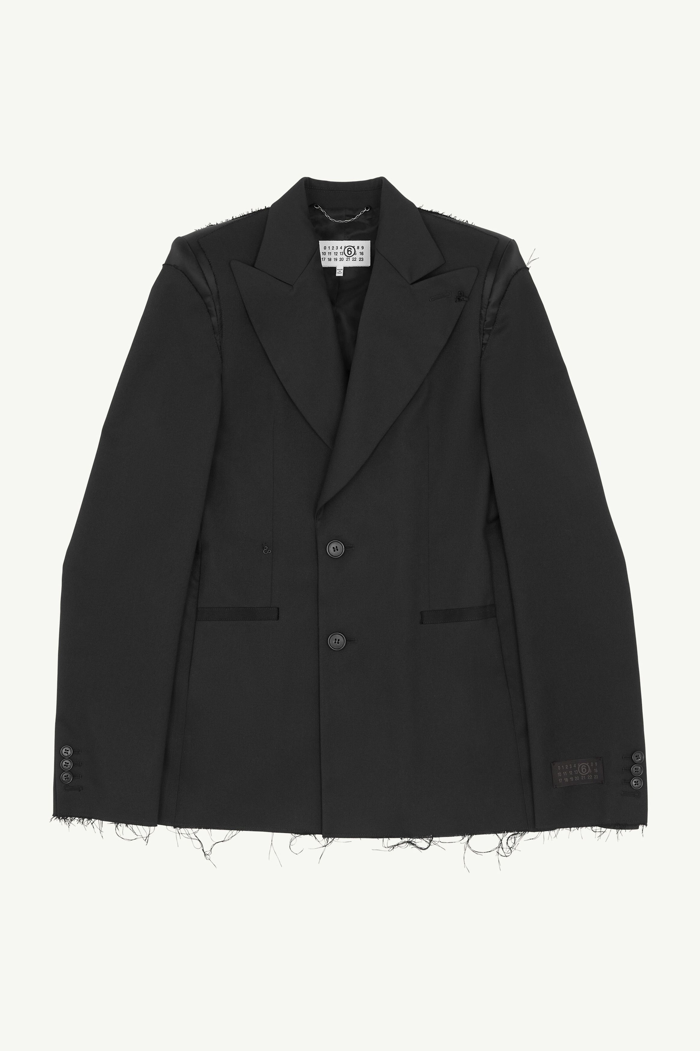 Maison Margiela oc11z0925 Raw Cut Off Centre Blazer in Black Size M / US 6-8 / IT 42-44 - 1 Thumbnail