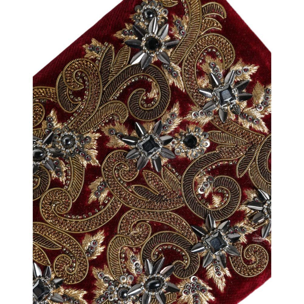 Dolce & Gabbana Dolce & Gabbana Red Velvet Gold Frame Clutch Evening Party P Size ONE SIZE - 7 Thumbnail