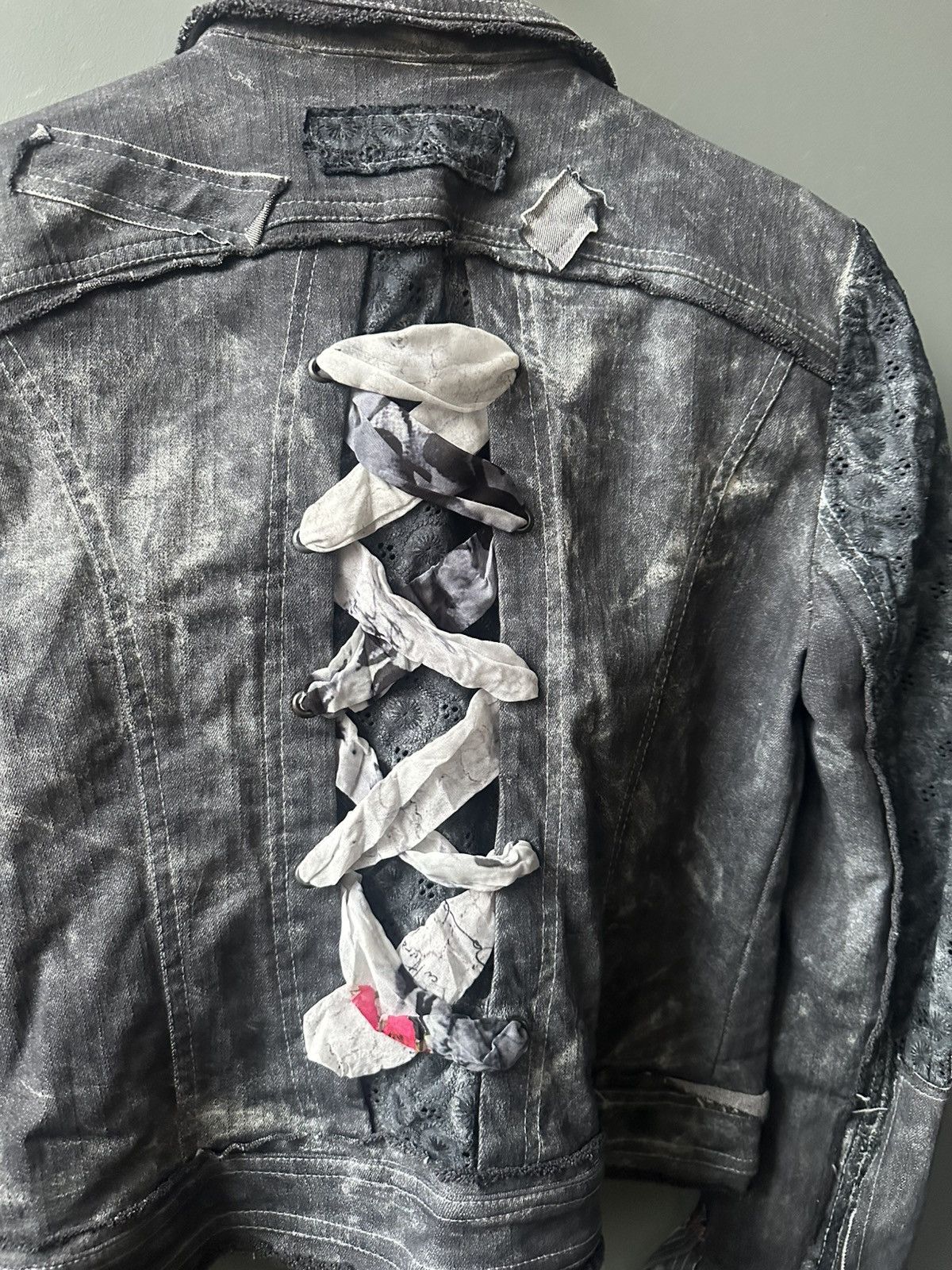 Elisa Cavaletti Elisa Cavaletti Bleached Avant Garde Jacket Y2K Size M / US 6-8 / IT 42-44 - 7 Thumbnail