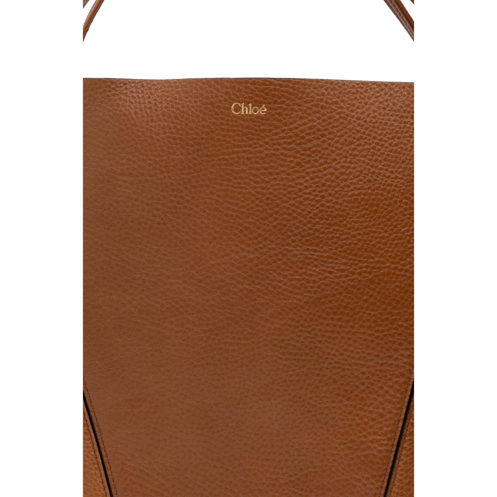 Chloe Chloe Large Spin Clay Brown Grained Leather Tote Bag New & A Size ONE SIZE - 6 Thumbnail