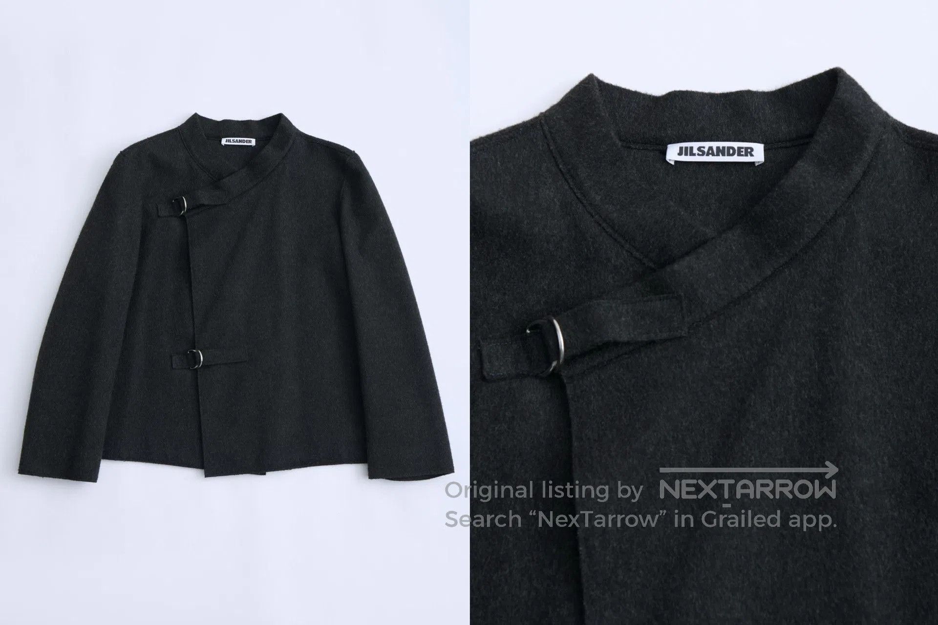 Jil Sander JIL SANDER Asymmetric Wool Short Coat. Size M / US 6-8 / IT 42-44 - 8 Thumbnail