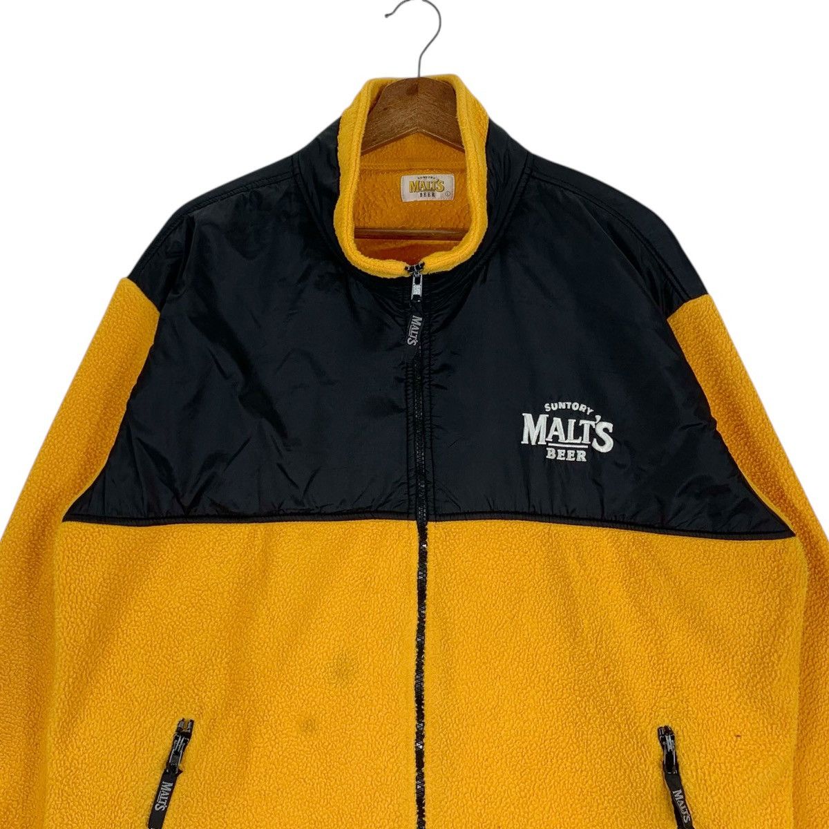 Japanese Brand Vintage Suntory Malt’s Beer Full Zipper Fleece Jacket Size US L / EU 52-54 / 3 - 2 Thumbnail