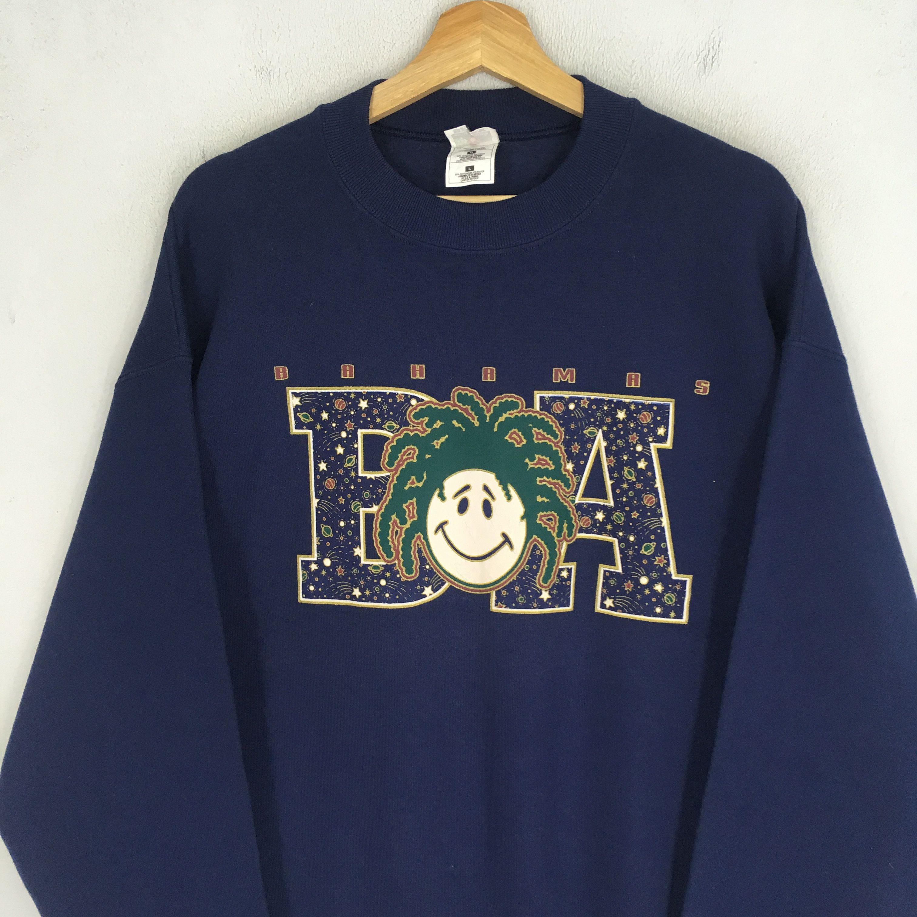 Tommy Bahama Vintage 90's Bahamas Blue Sweatshirt Large- 408 Size US L / EU 52-54 / 3 - 6 Thumbnail