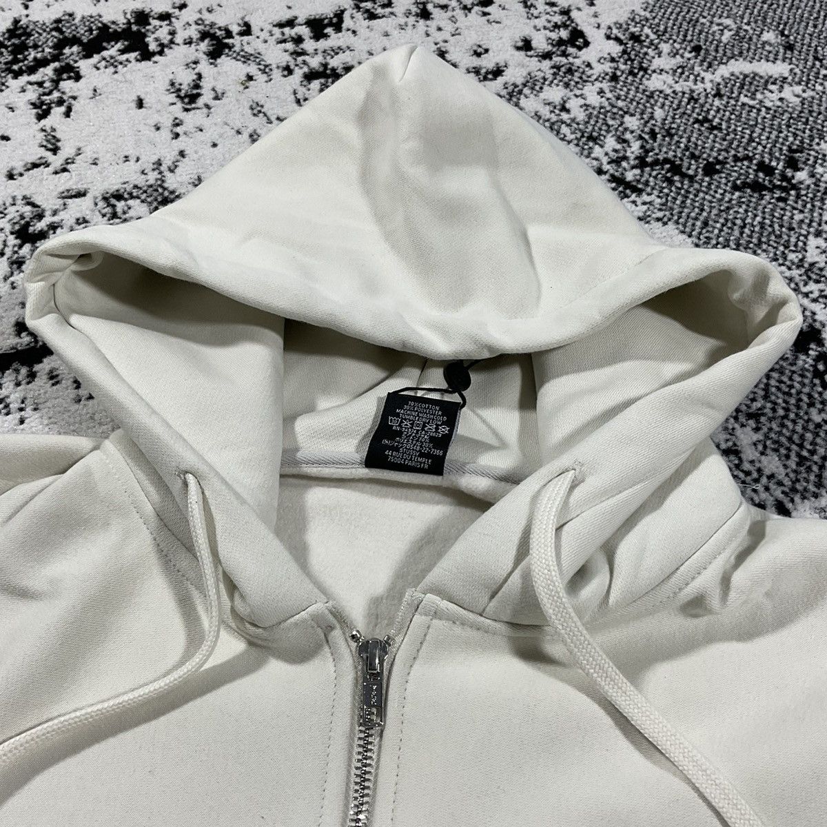 Stussy STUSSY DOLLIE ZIP HOODIE IN NATURAL - LARGE Size US L / EU 52-54 / 3 - 6 Thumbnail