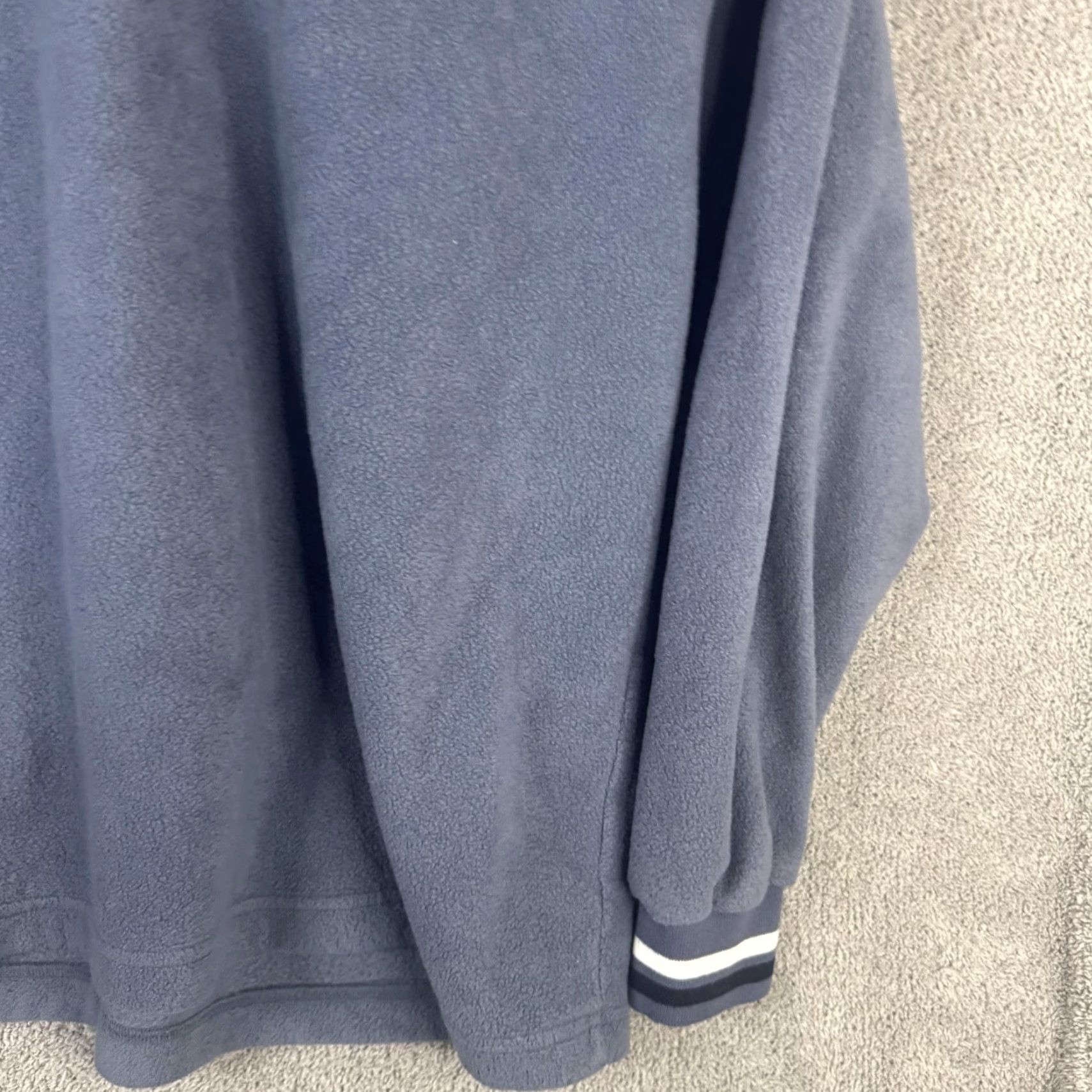 Champion Champion Sweatshirt Mens XL Blue V-Neck Fleece Pullover Logo C Striped Trim Pullover, All Seasons, Polyester, Regular Fit, Winter, Long Sleeve Size US XL / EU 56 / 4 - 3 Thumbnail