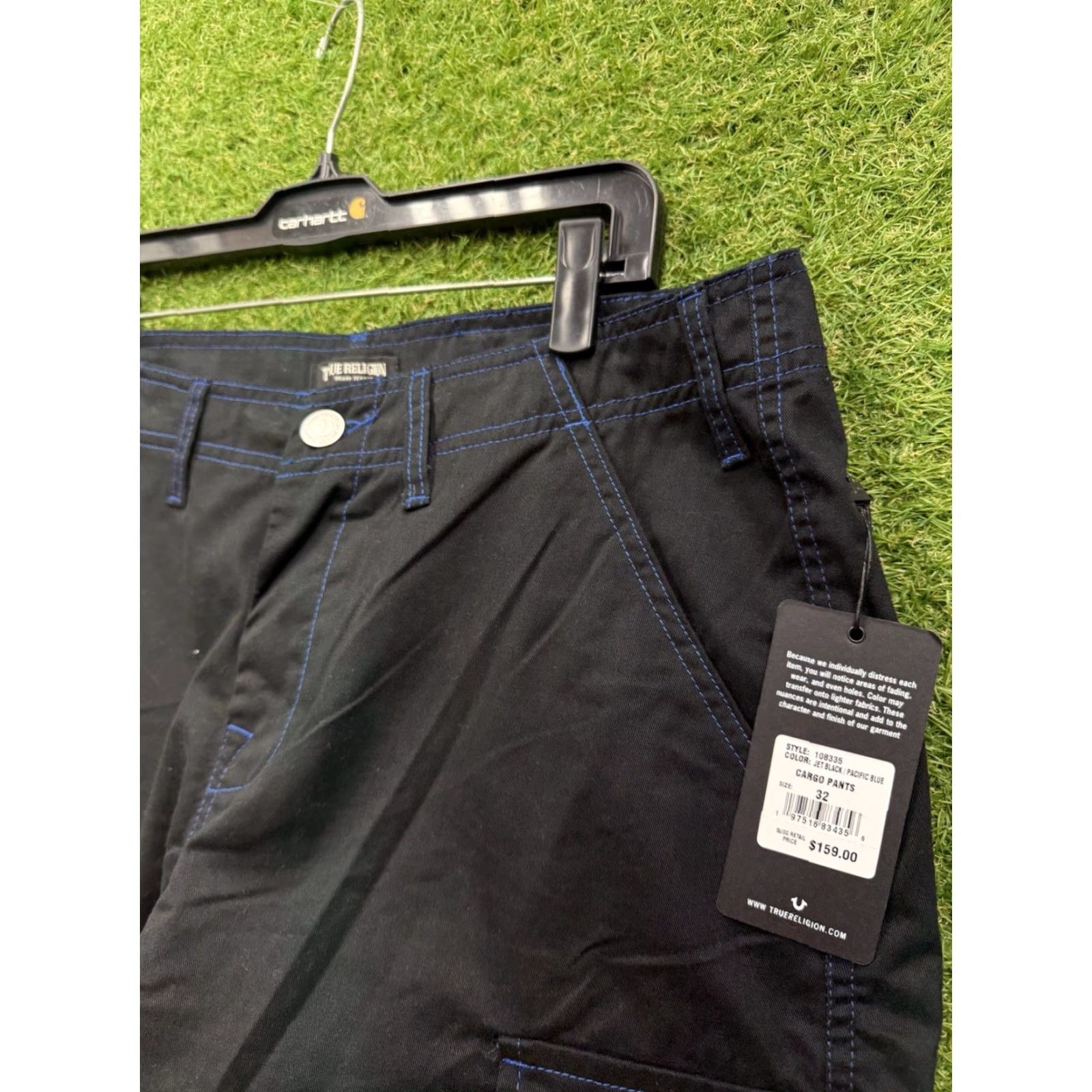 True Religion VINTAGE True Religion Cargo Pants Mens 32 Jet Black Baggy Grunge 108335 NWT Size US 32 / EU 48 - 3 Thumbnail